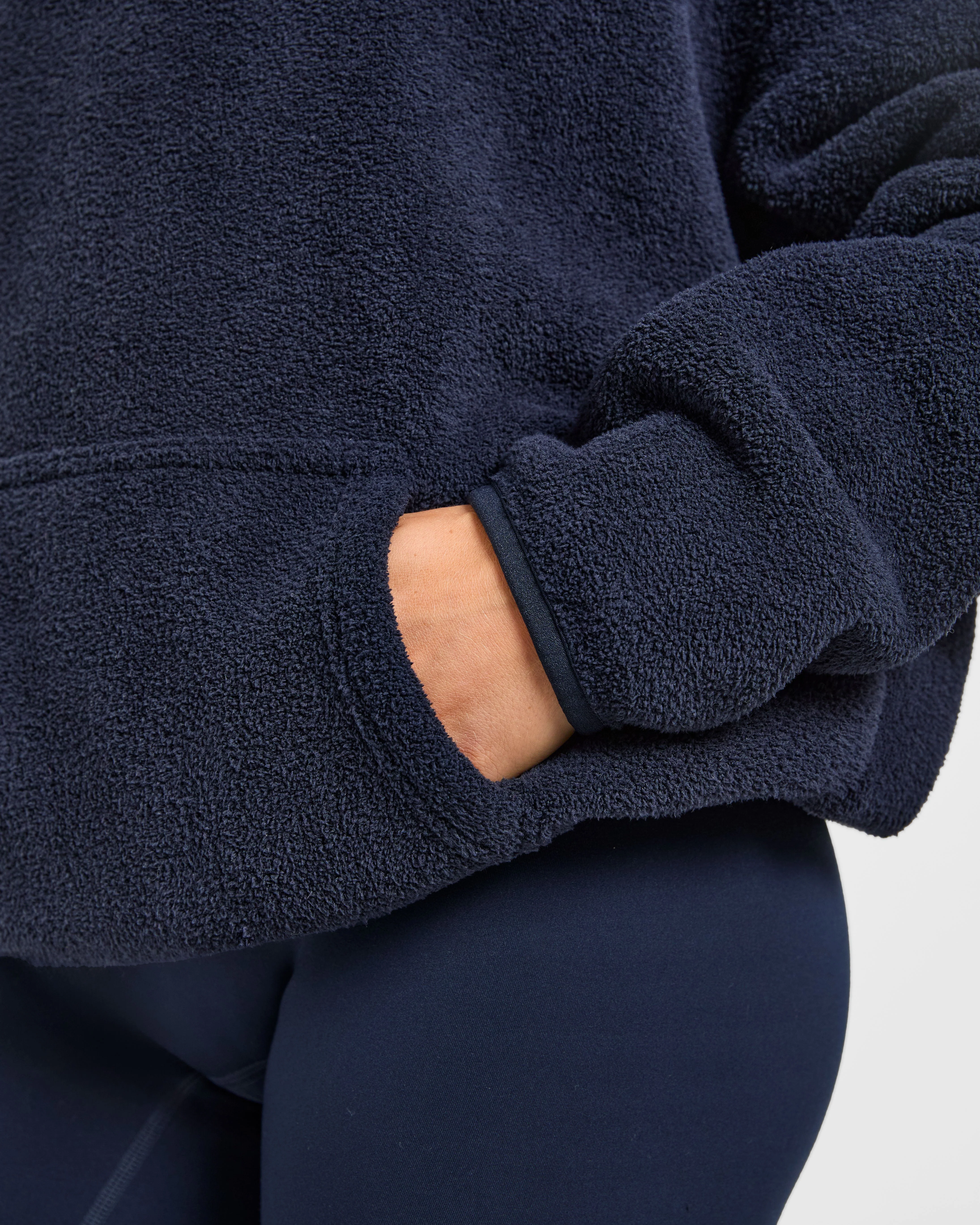 AYBL Sports Oversized Fleece Hoodie - Navy - Image 6