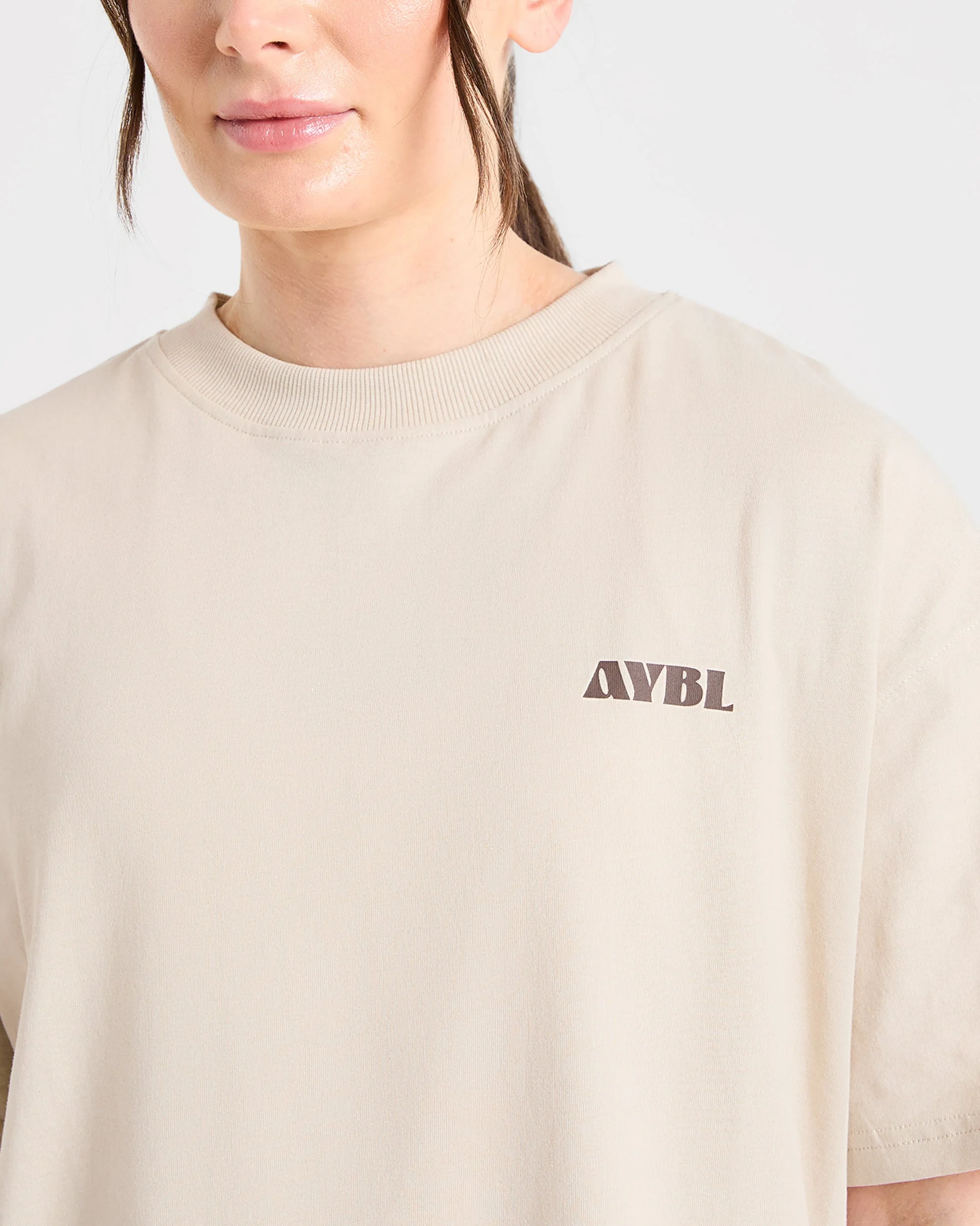 AYBL Sports Studio Oversized T Shirt - Beige - Image 6