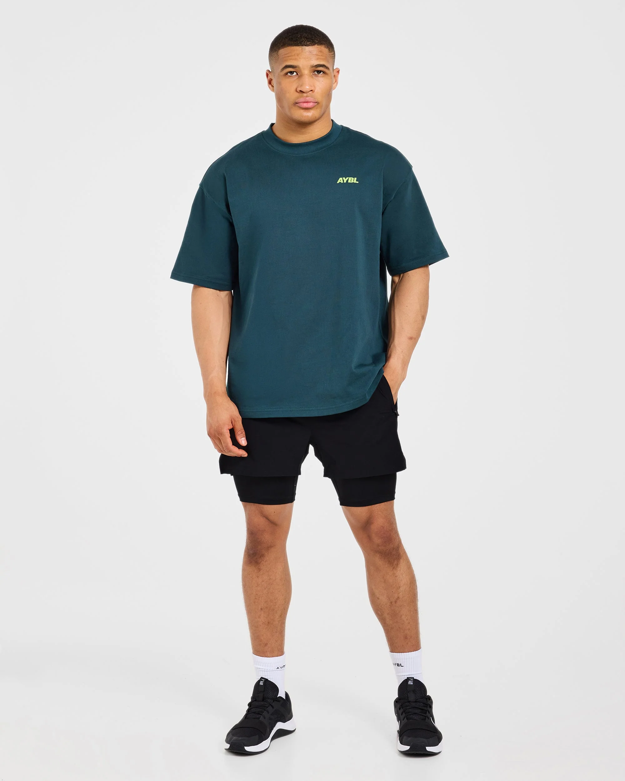 AYBL Sportswear 18 Oversized T Shirt - Teal Vert - Image 3