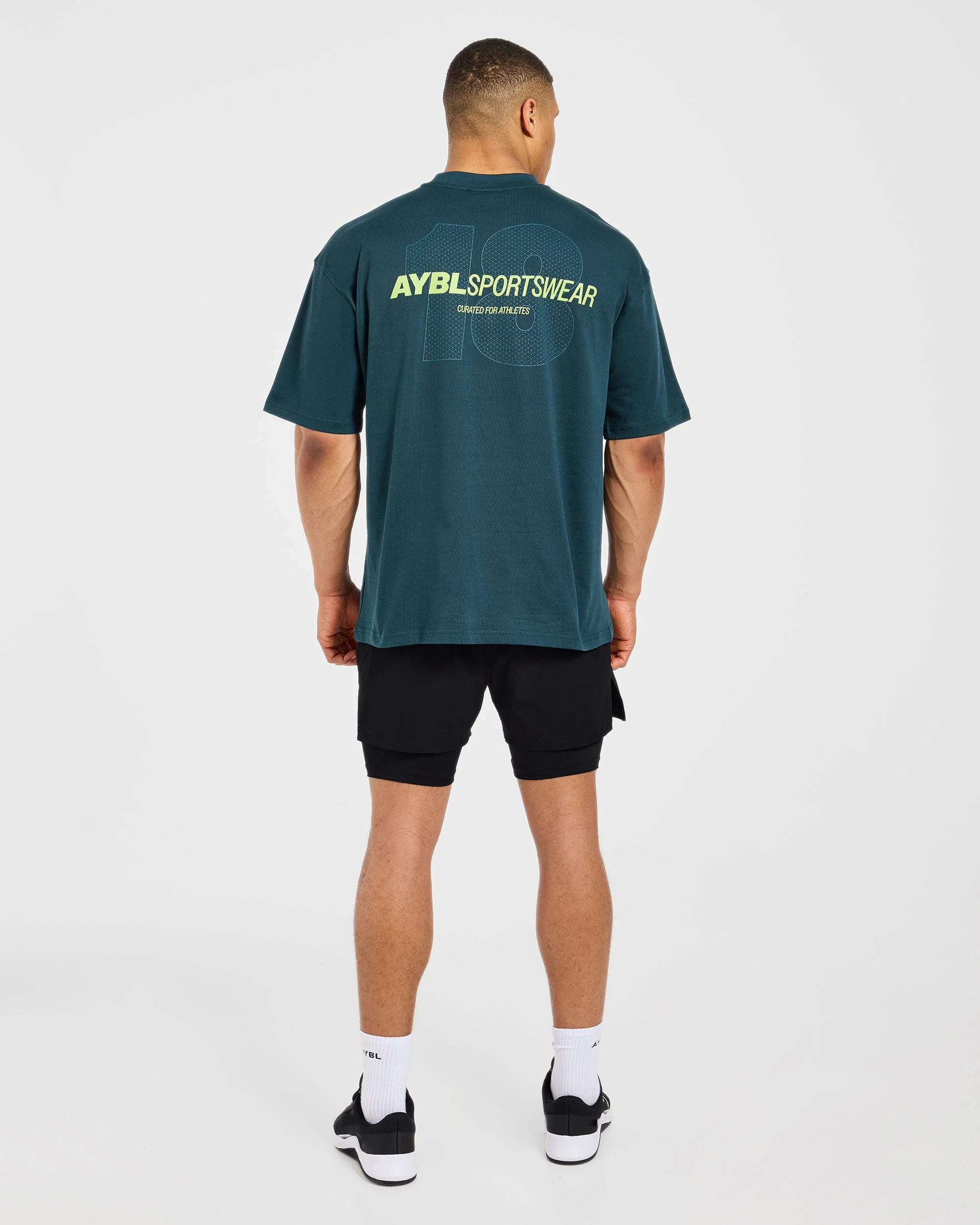 AYBL Sportswear 18 Oversized T Shirt - Teal Vert - Image 4