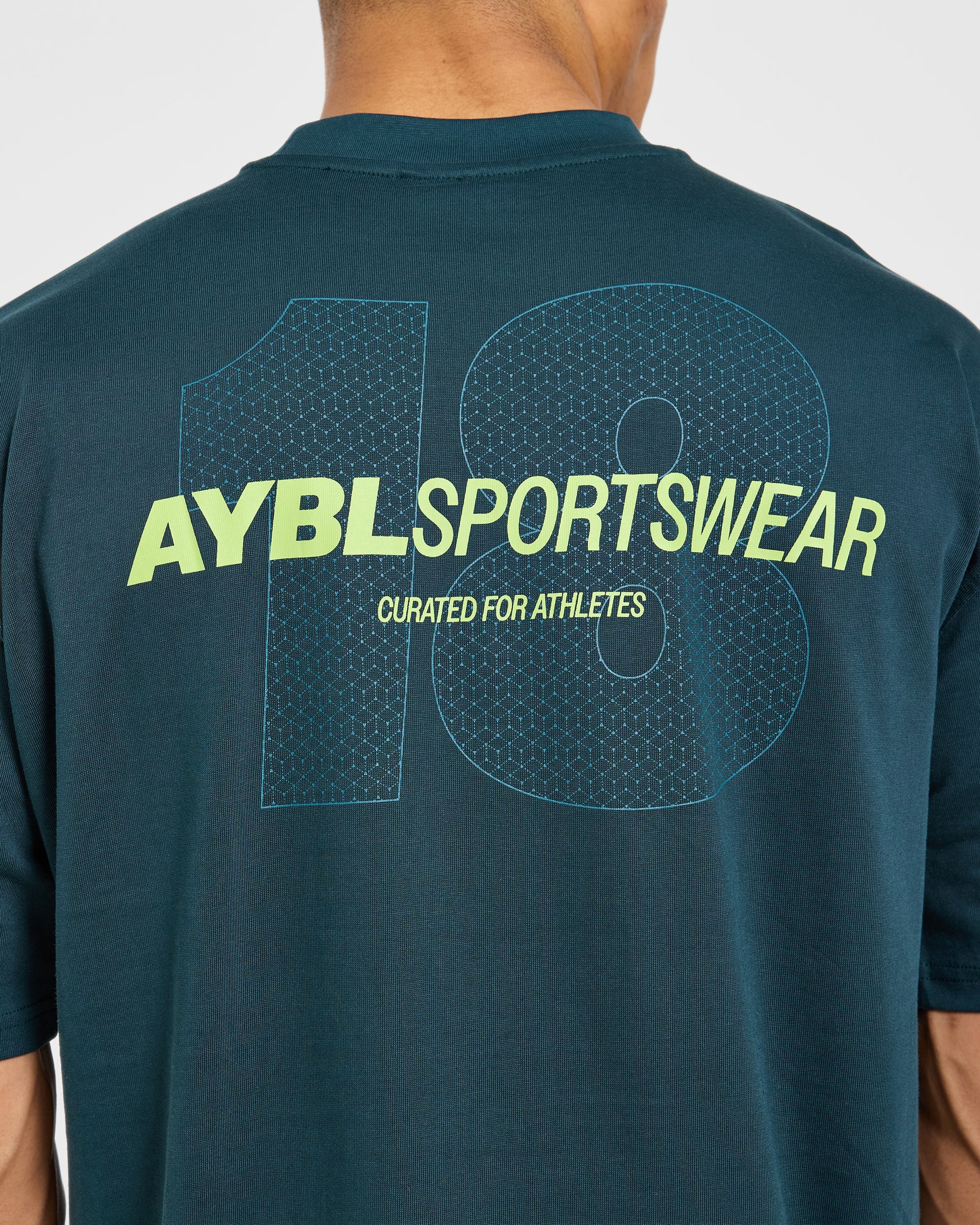 AYBL Sportswear 18 Oversized T Shirt - Teal Vert - Image 5