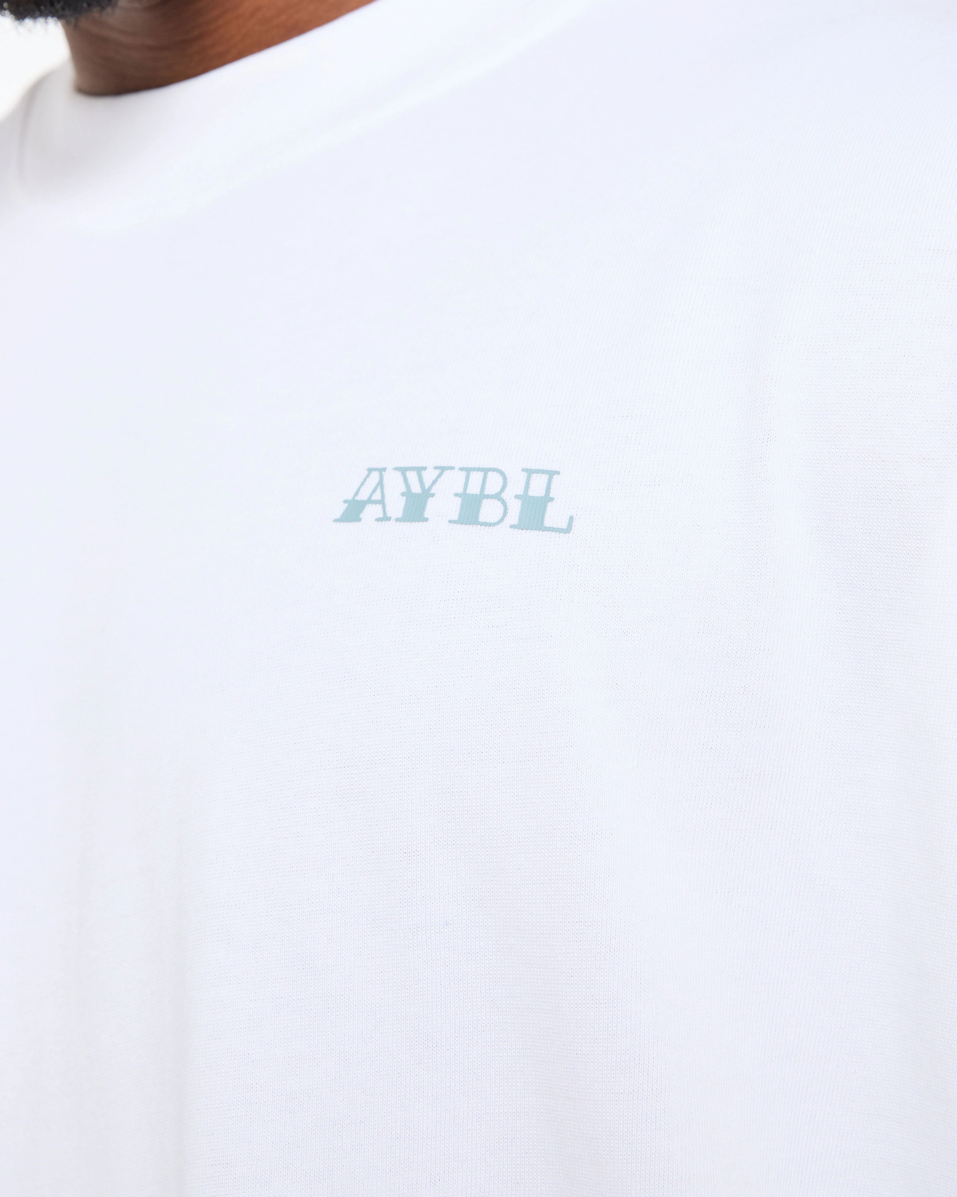 AYBL Strength Club Oversized T Shirt - Blanc/Bleu - Image 5