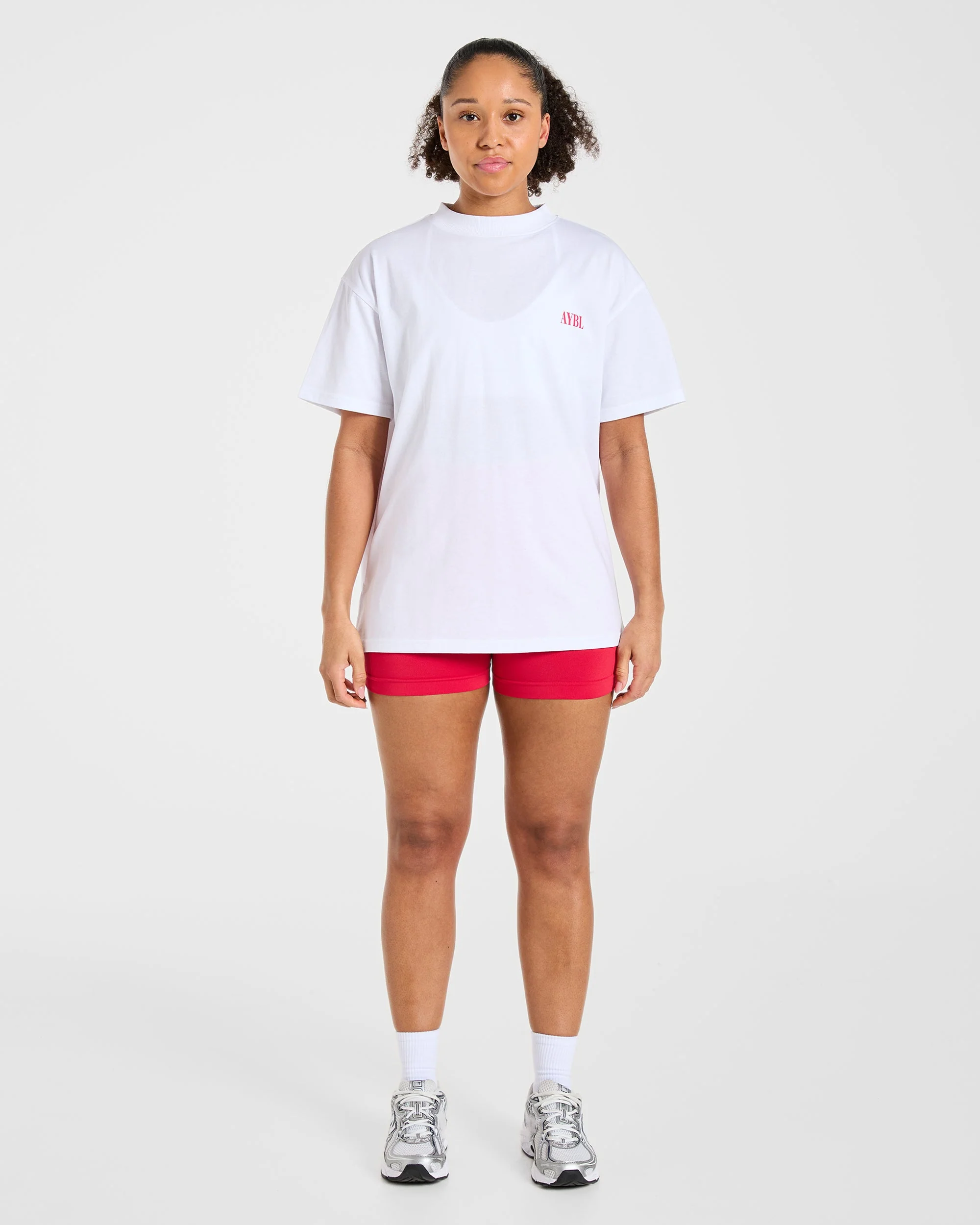 AYBL Strength Co Oversized T Shirt - White - Image 3