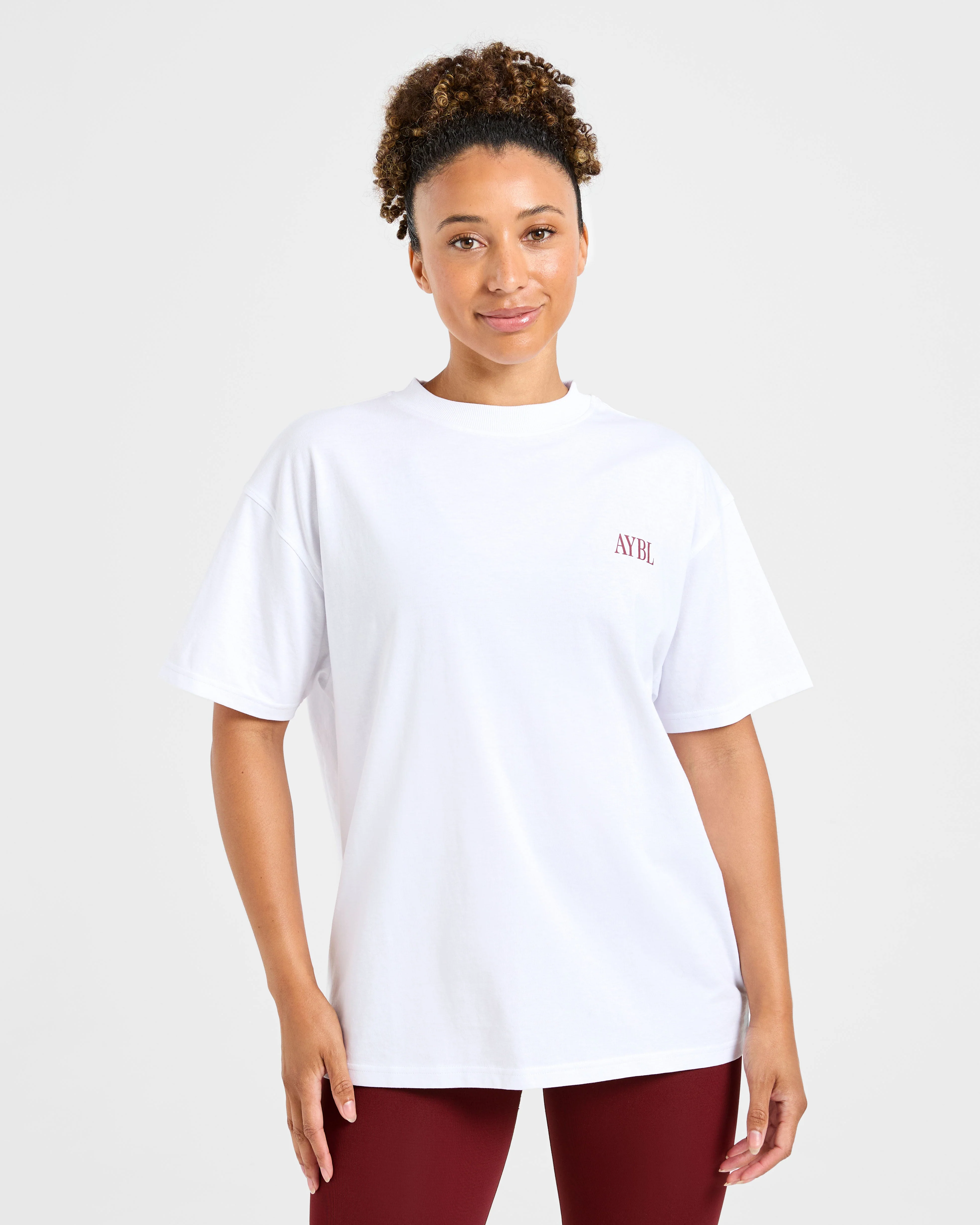 AYBL Strength Studio Oversized T Shirt - Blanc - Image 2