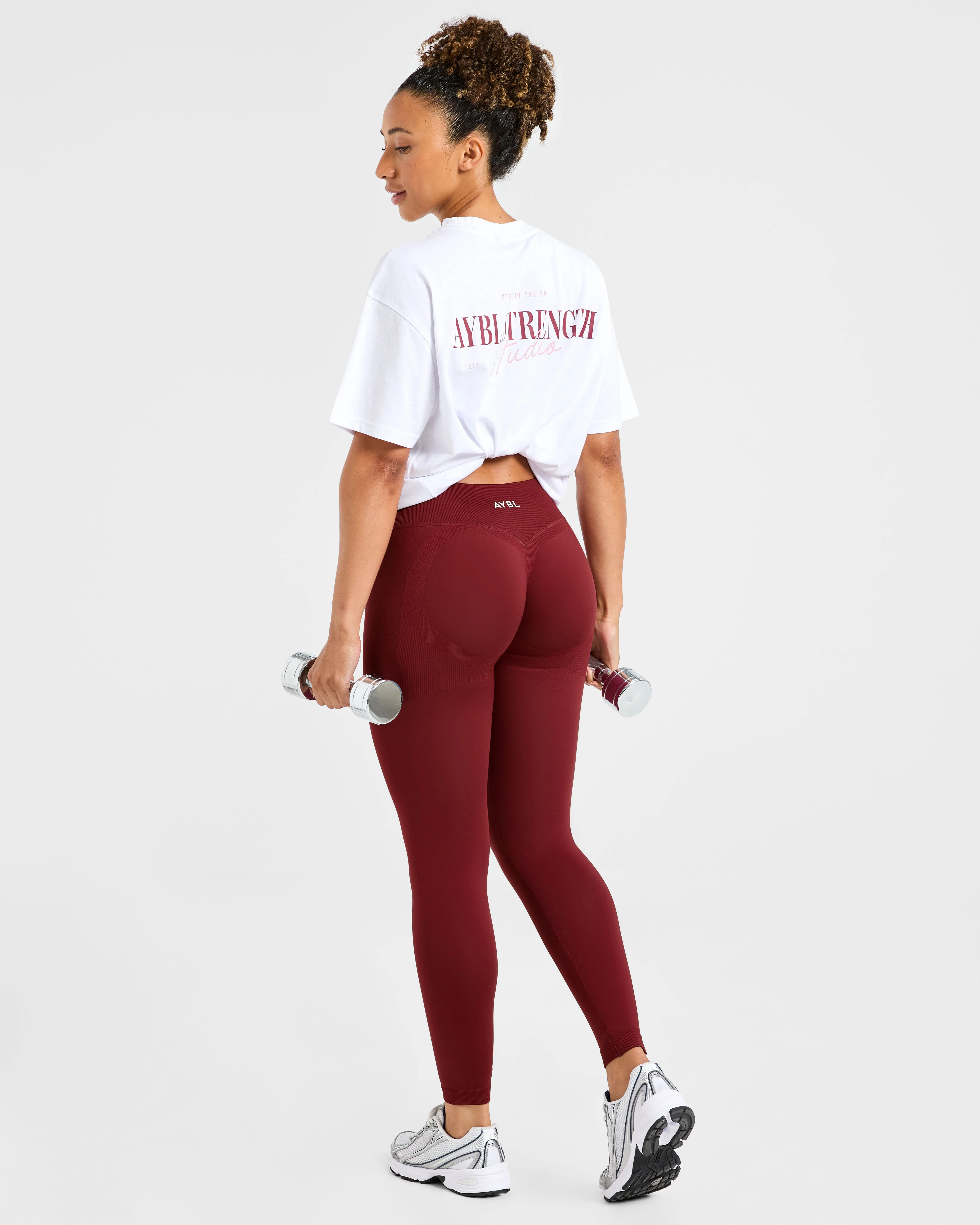AYBL Strength Studio Oversized T Shirt - Blanc - Image 7