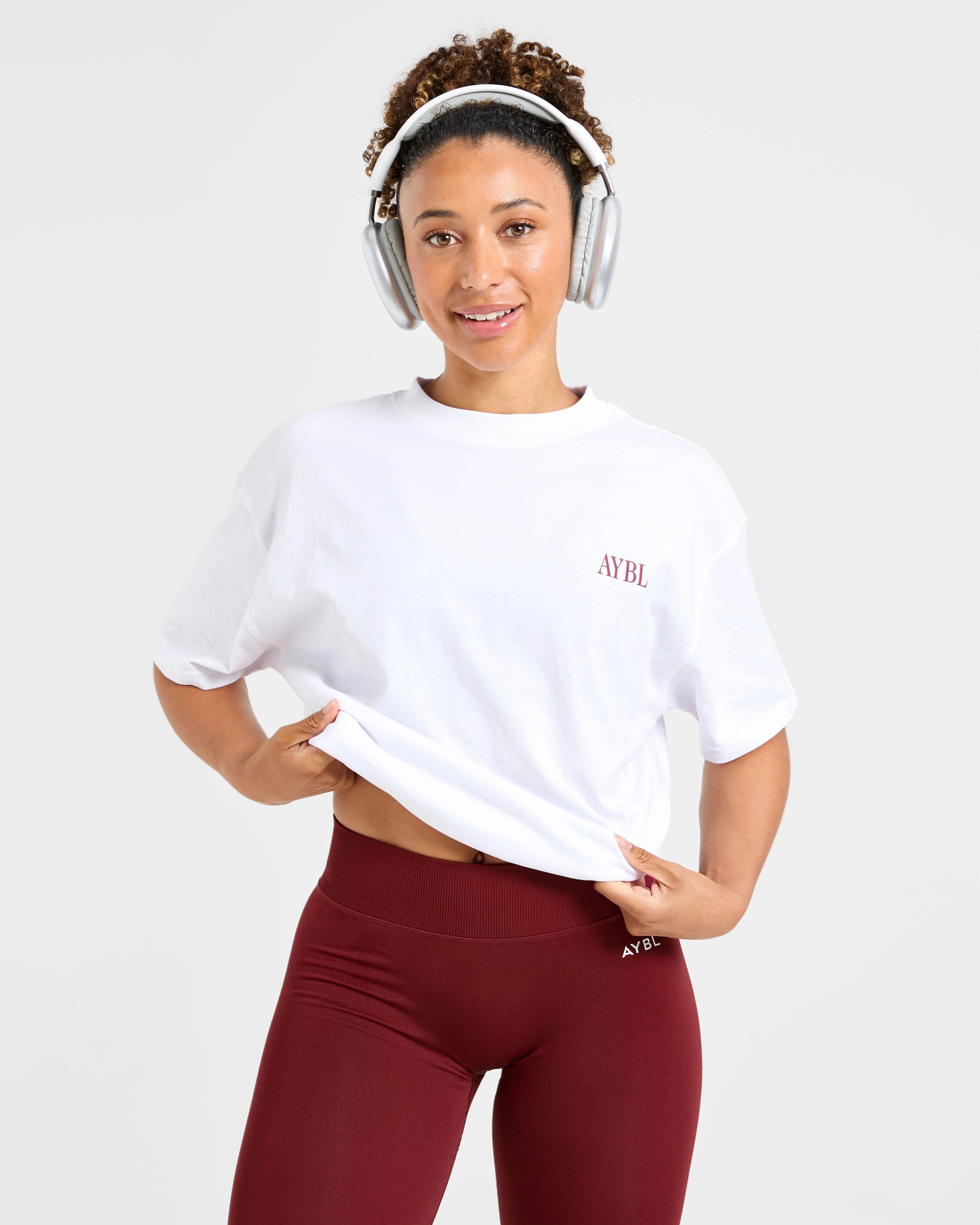AYBL Strength Studio Oversized T Shirt - Blanc - Image 8