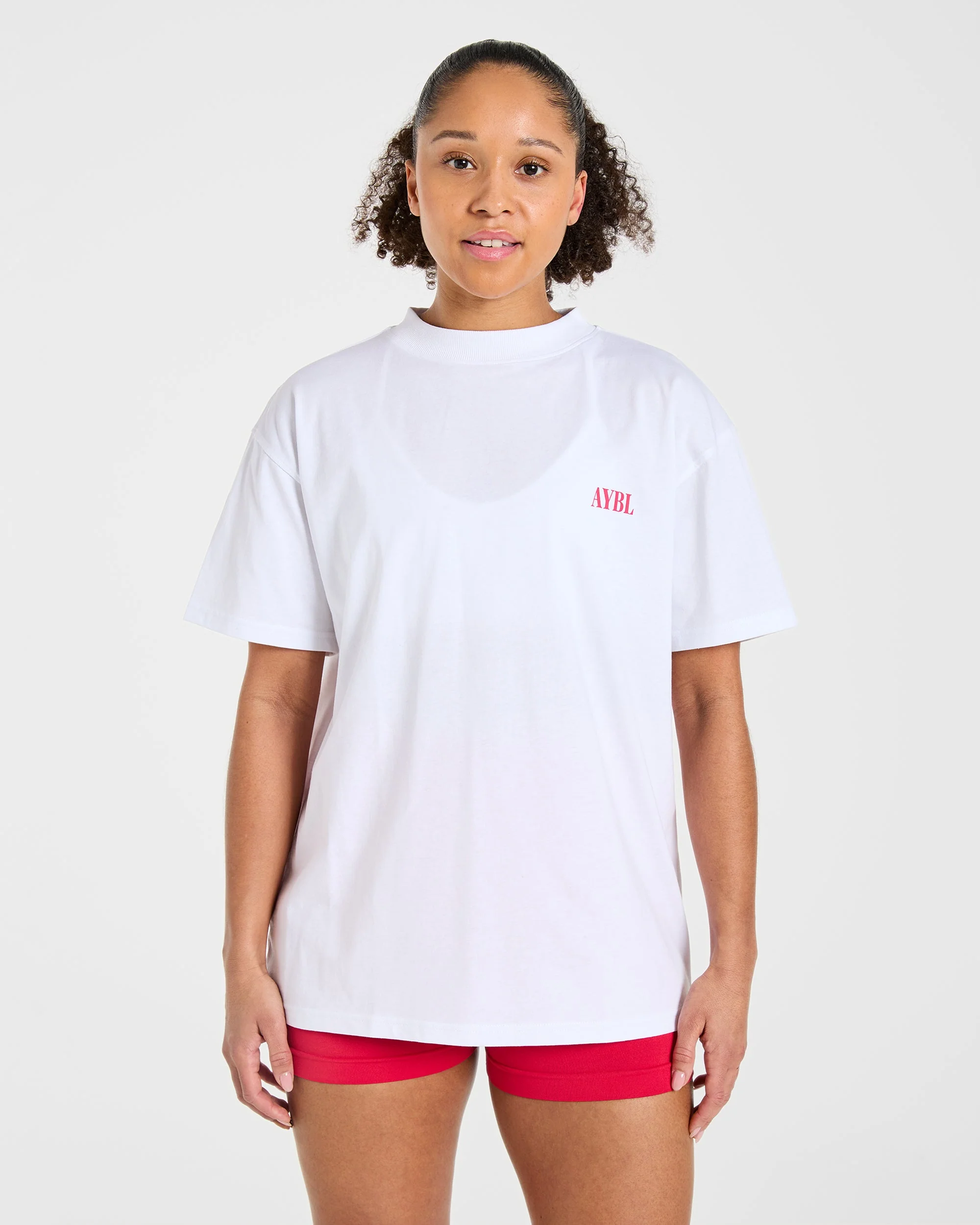AYBL Studio Oversized T Shirt - White - Image 2