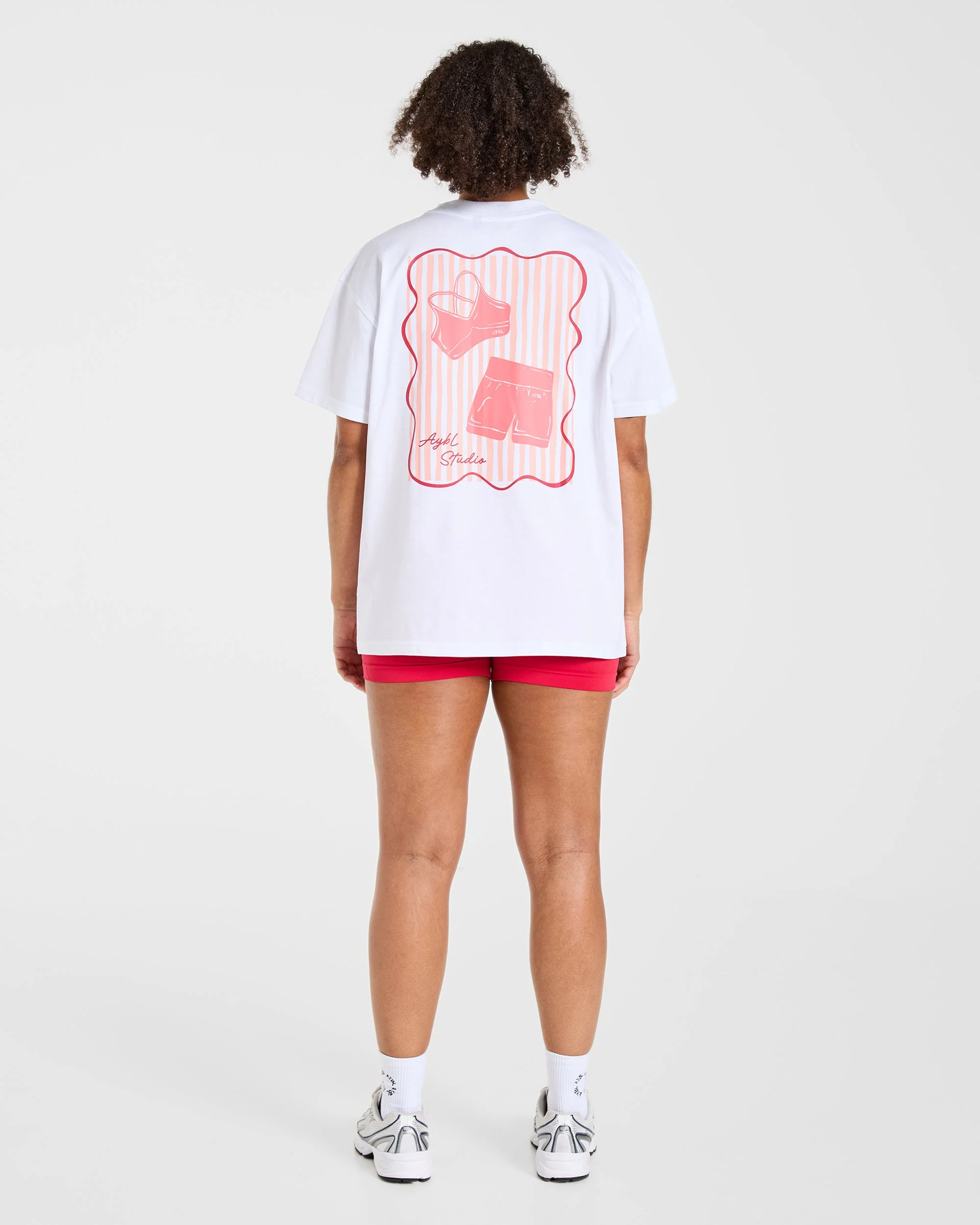 AYBL Studio Oversized T Shirt - White - Image 4