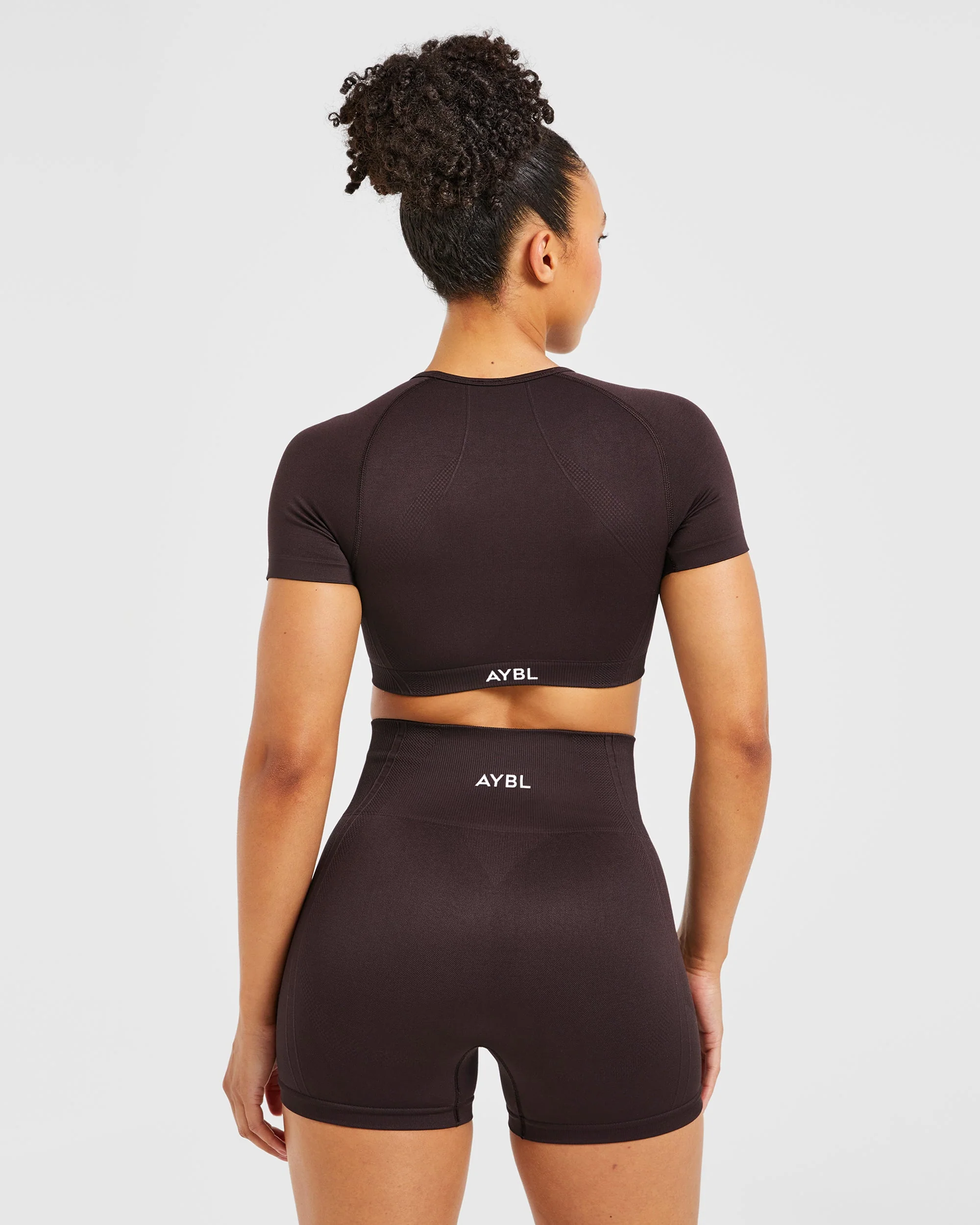 Balance V3 Seamless Crop Top - Dark Brun - Image 2