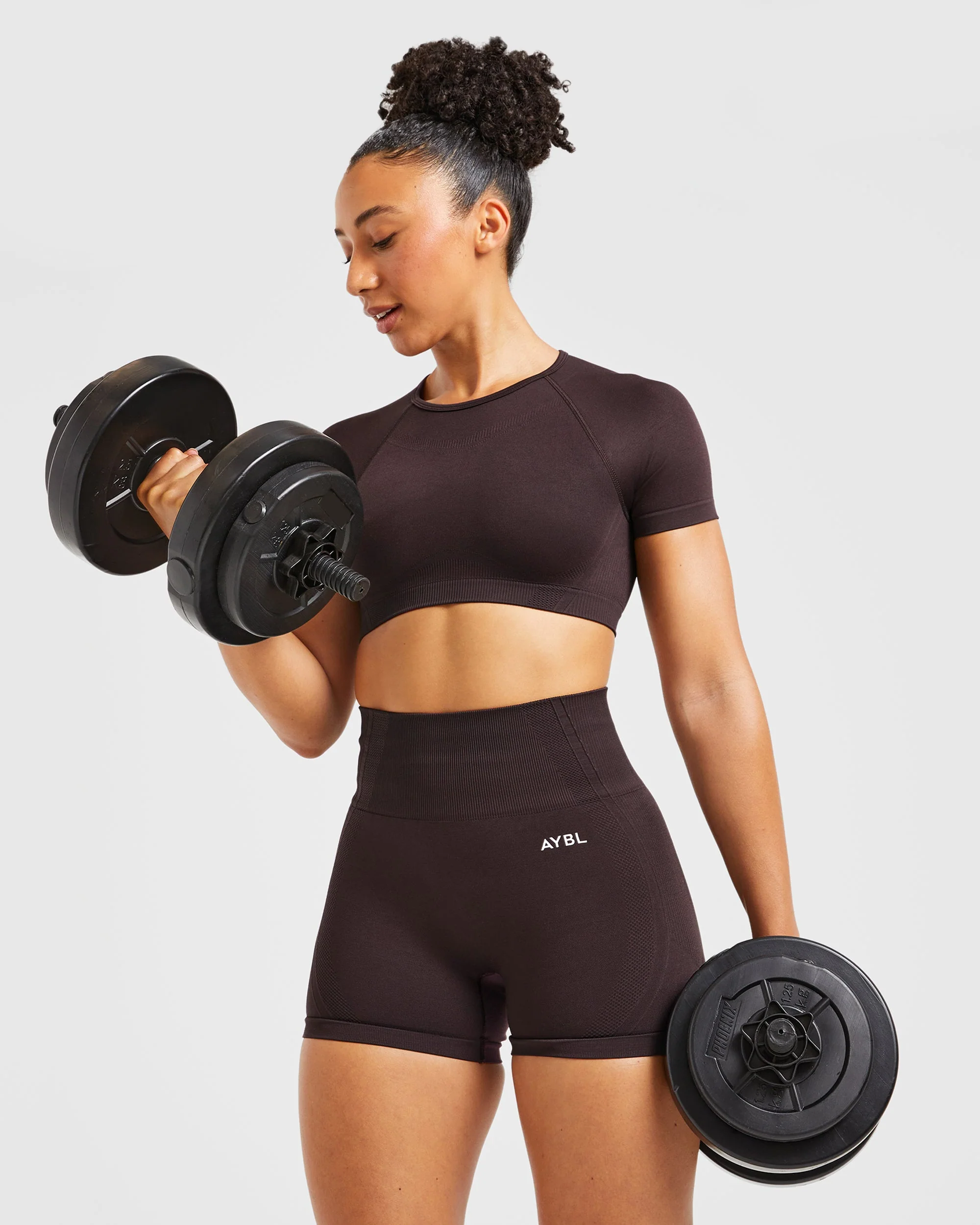 Balance V3 Seamless Crop Top - Dark Brun - Image 7