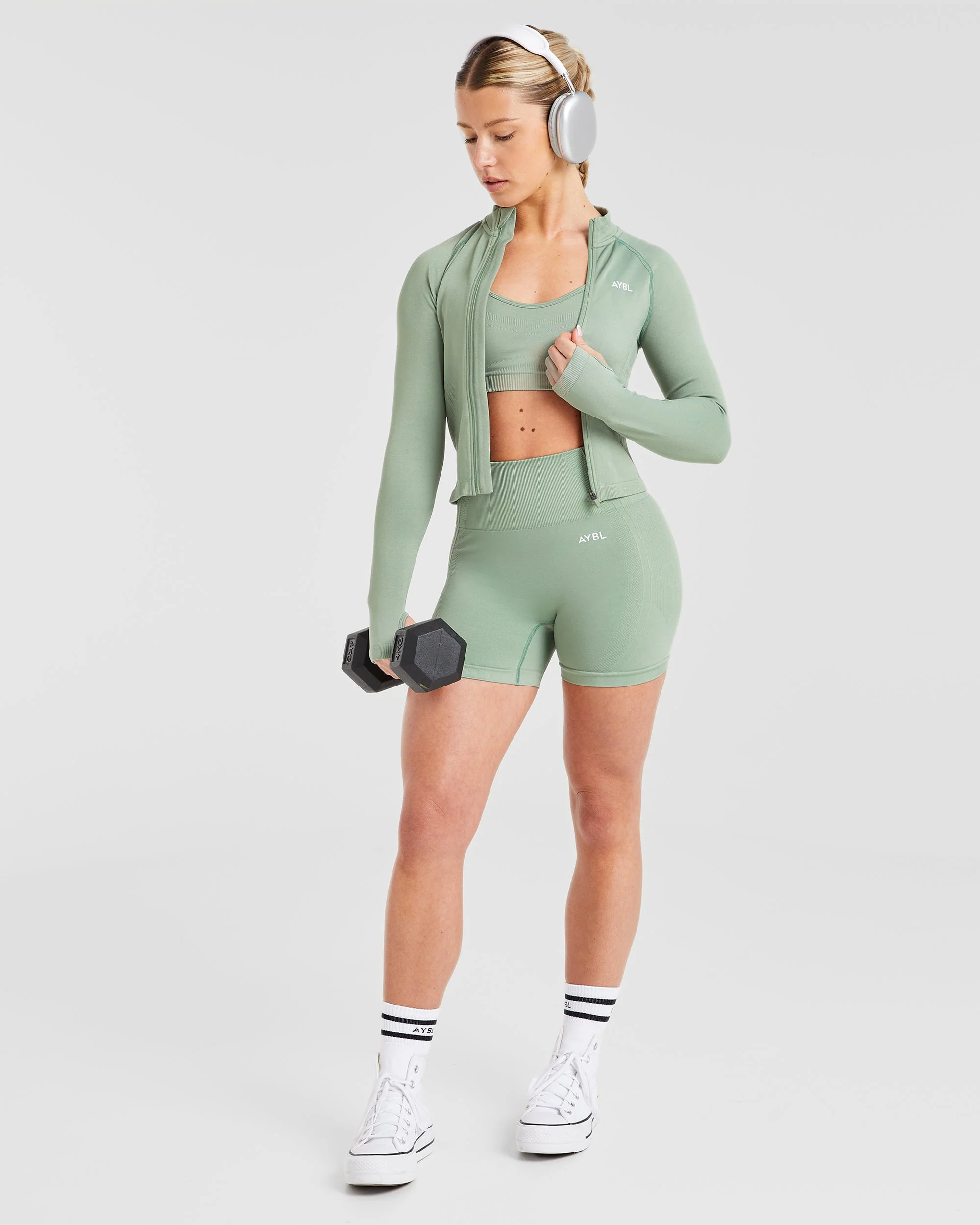 Balance V3 Seamless Shorts - Grove Vert - Image 8
