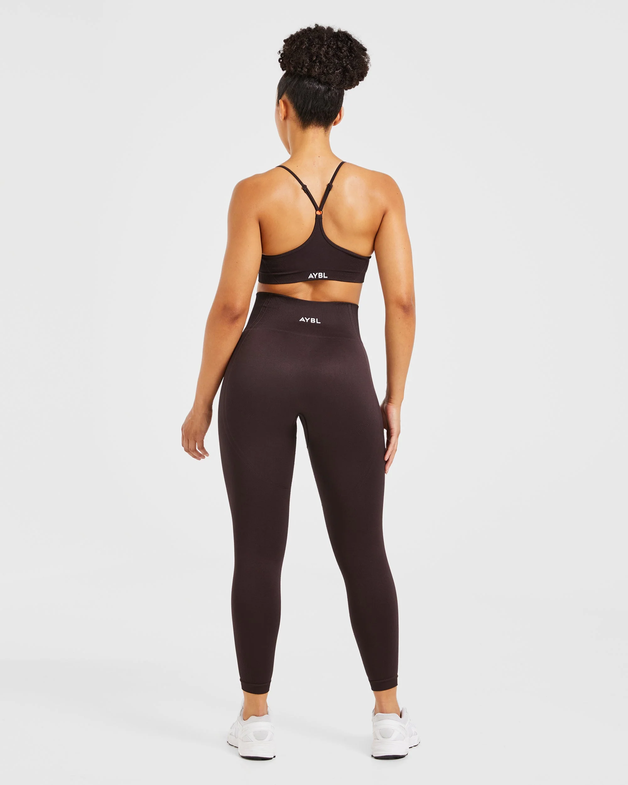 Balance V3 Seamless Strappy Sports Bra - Dark Brun - Image 4