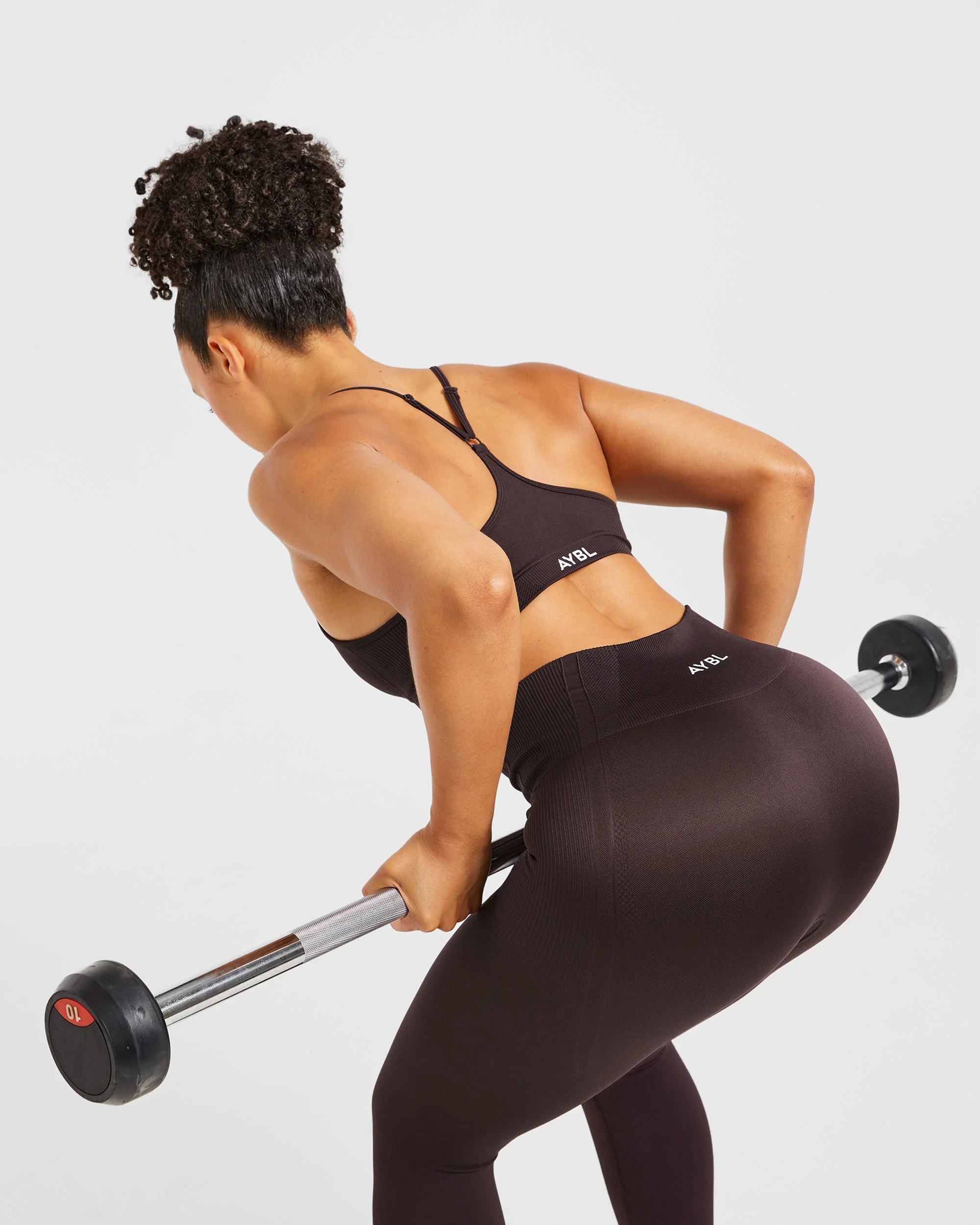 Balance V3 Seamless Strappy Sports Bra - Dark Brun - Image 8