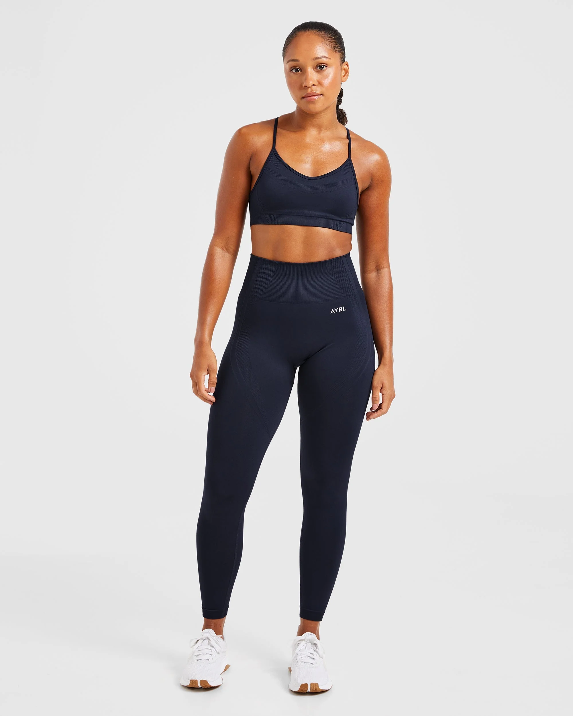 Balance V3 Seamless Strappy Sports Bra - Navy - Image 3