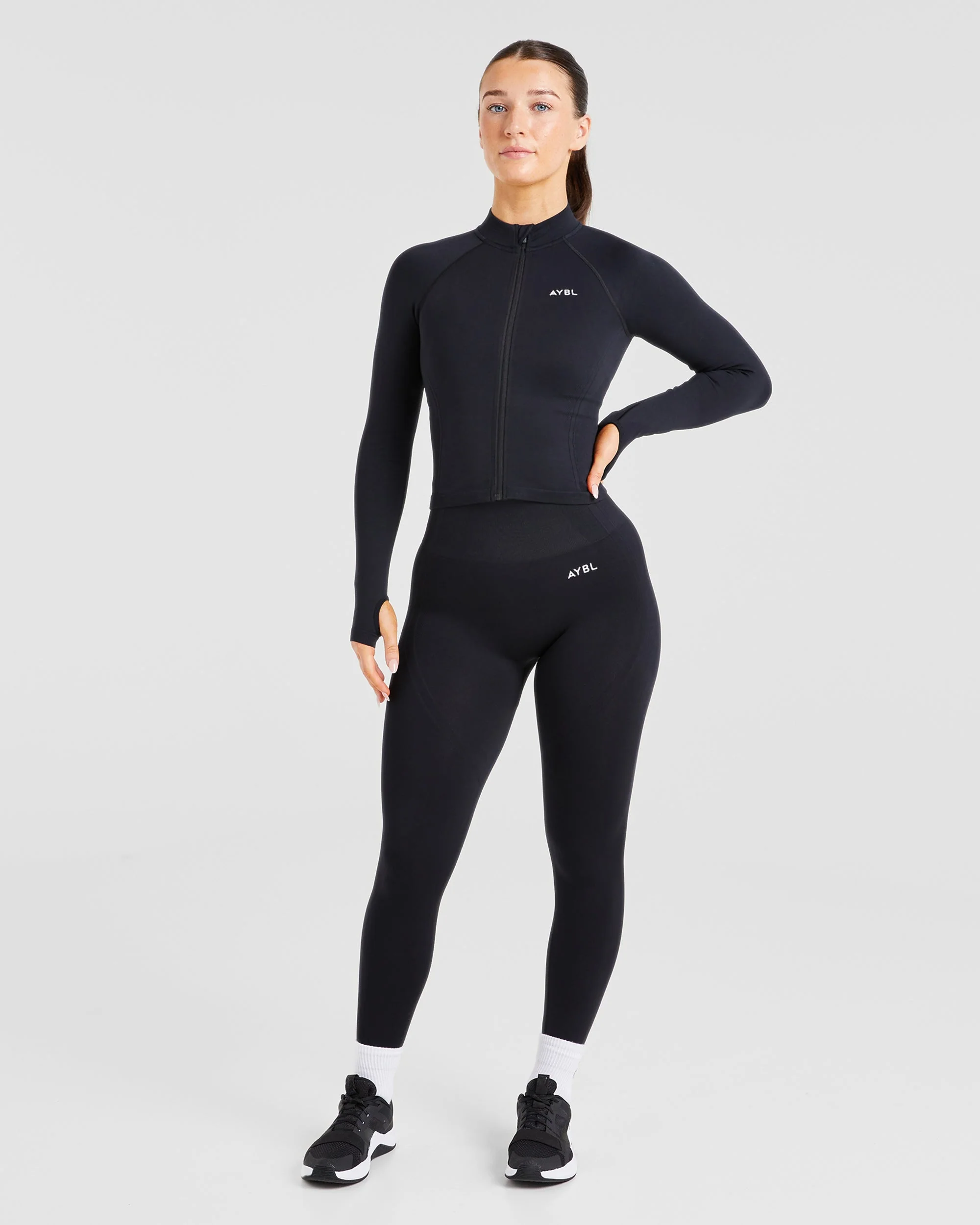 Balance V3 Seamless Zip Jacket - Noir - Image 3