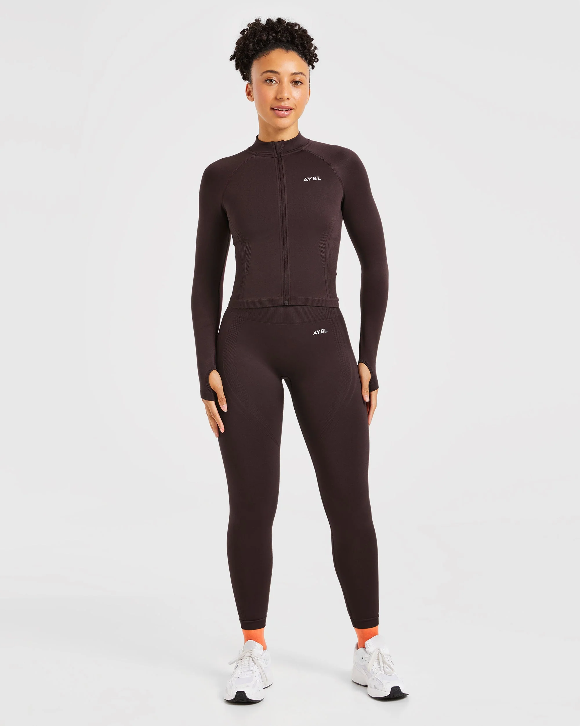 Balance V3 Seamless Zip Jacket - Dark Brun - Image 3