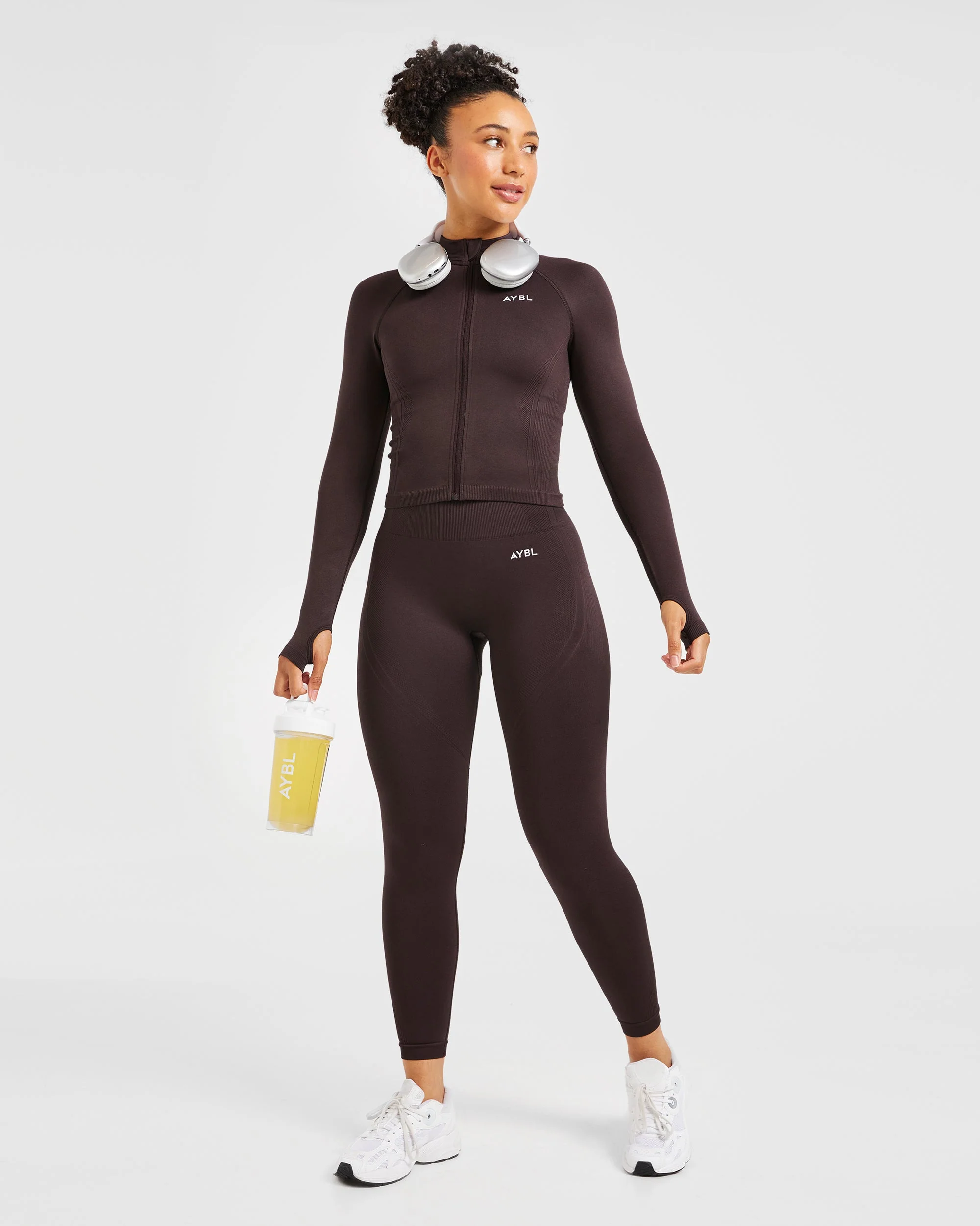 Balance V3 Seamless Zip Jacket - Dark Brun - Image 7