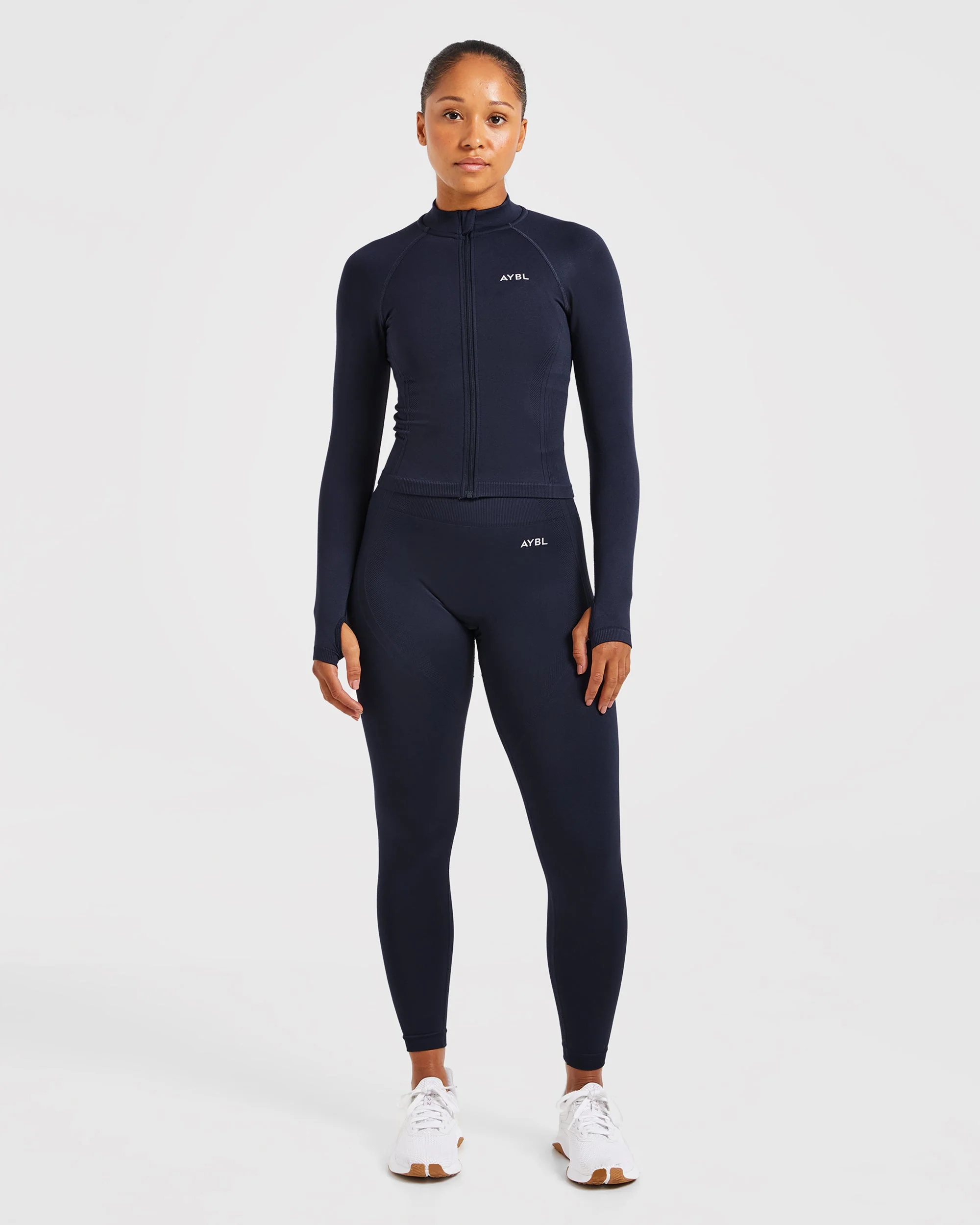 Balance V3 Seamless Zip Jacket - Navy - Image 3