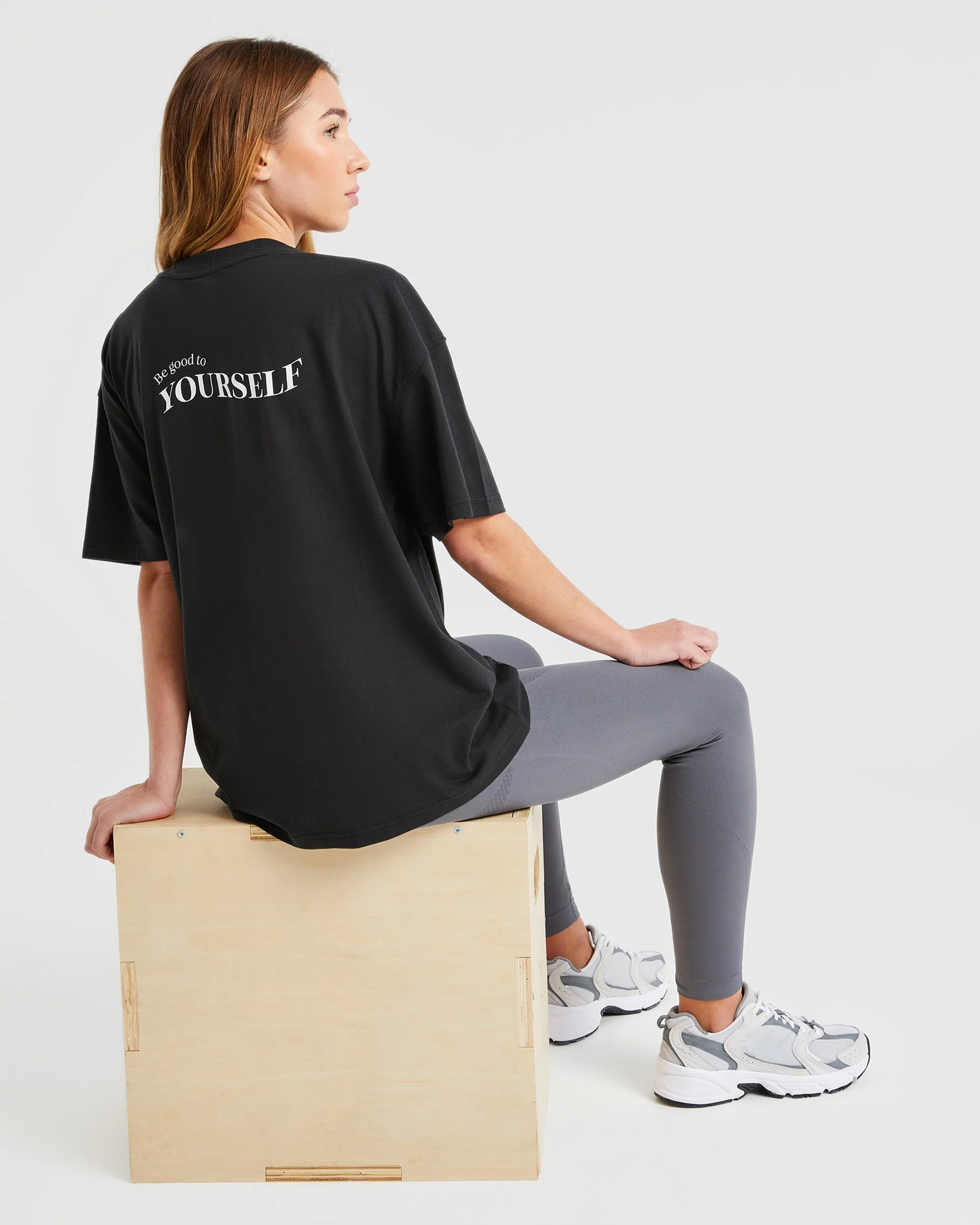 Be Good To Yourself Oversized T Shirt - Noir - Image 7