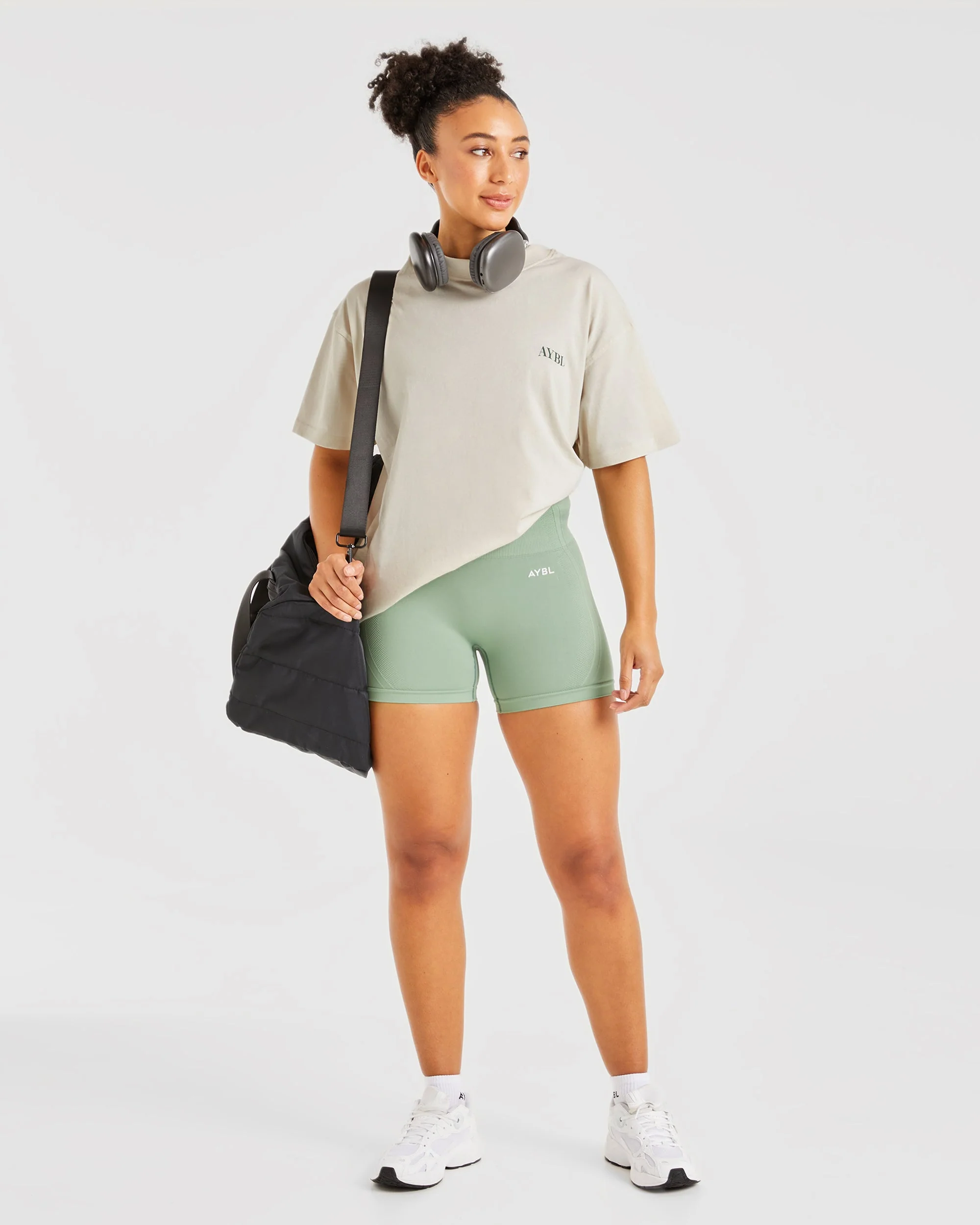 Be Good To Yourself Oversized T Shirt - Off Blanc/Vert - Image 7