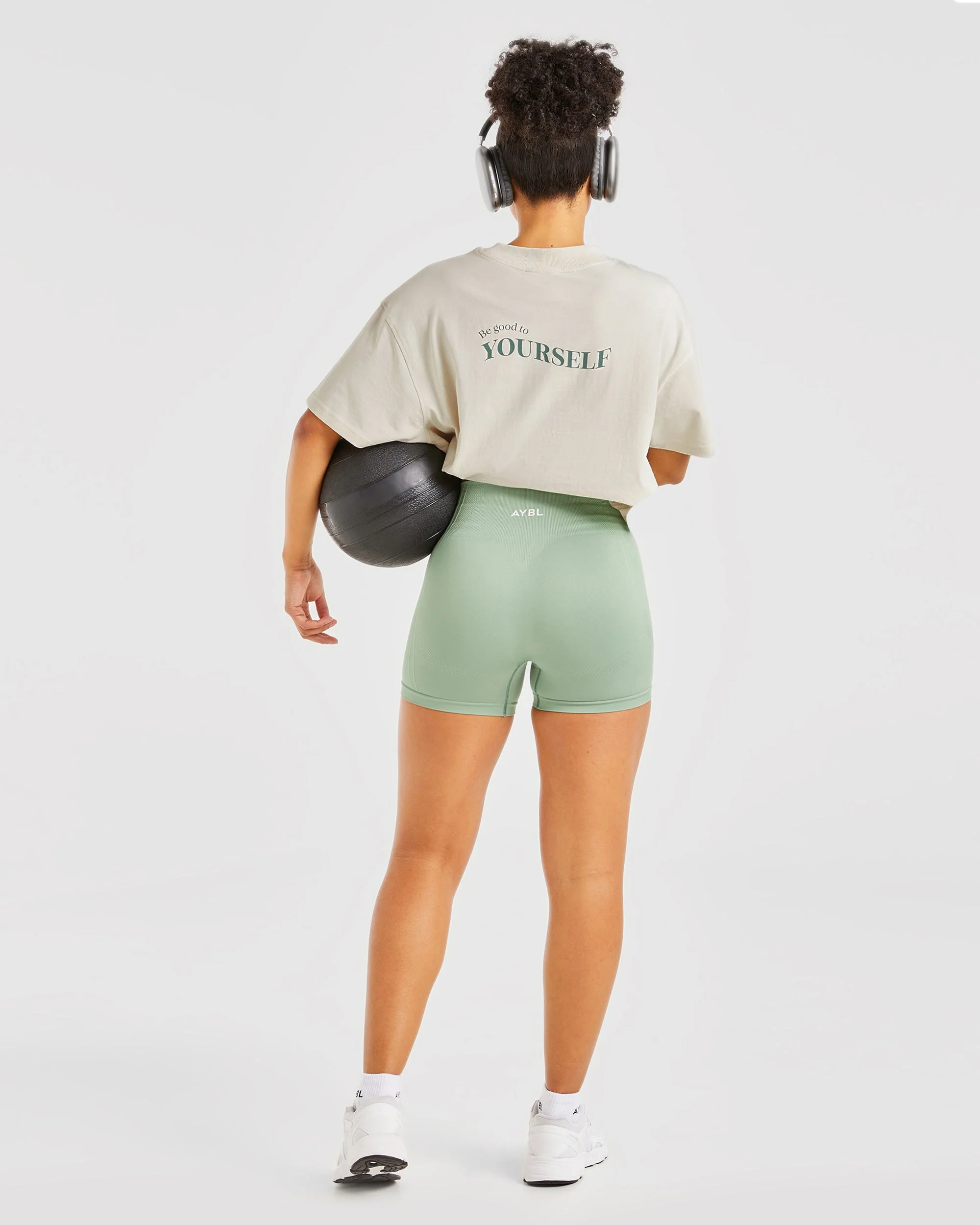 Be Good To Yourself Oversized T Shirt - Off Blanc/Vert - Image 8