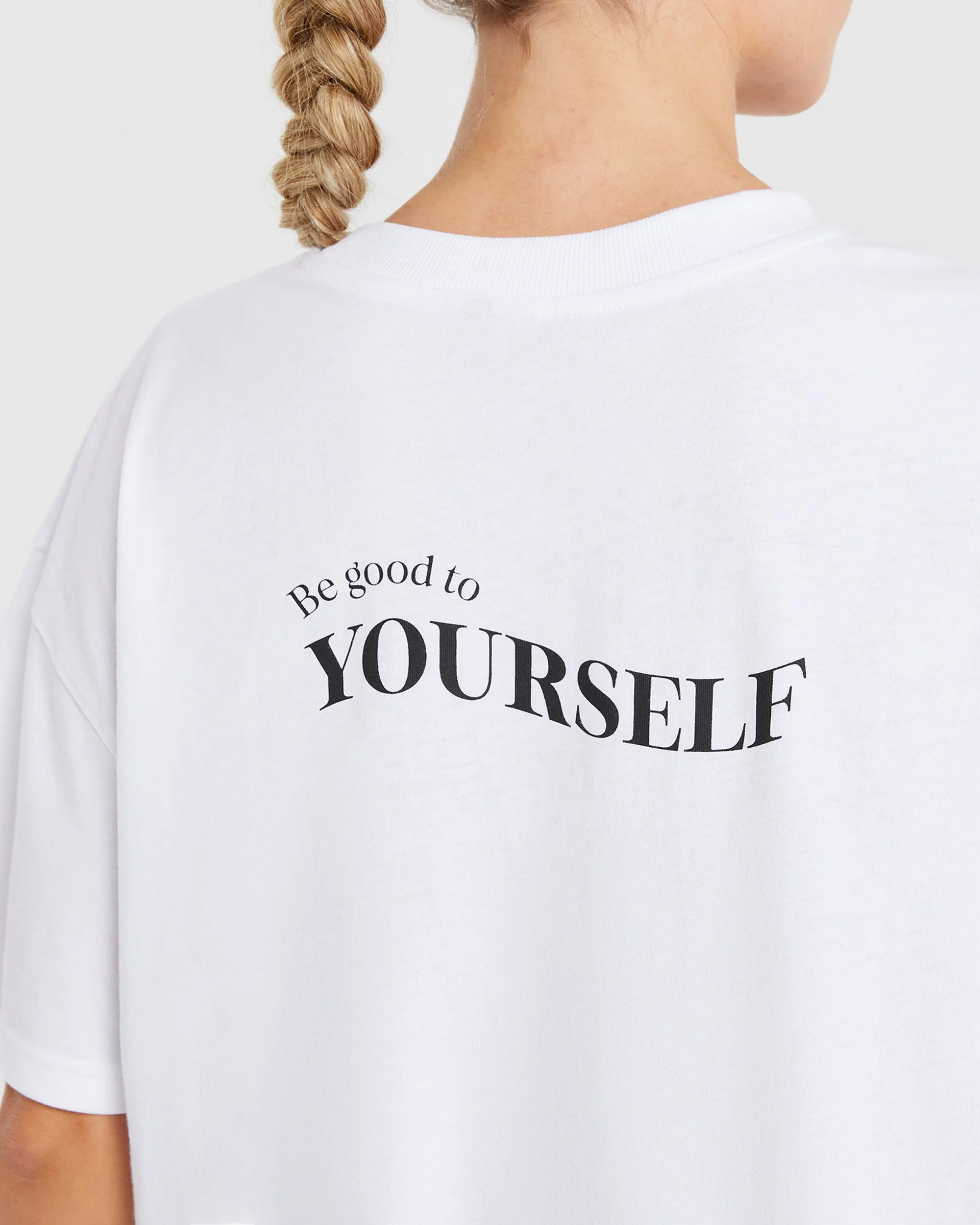 Be Good To Yourself Oversized T Shirt - Blanc - Image 5