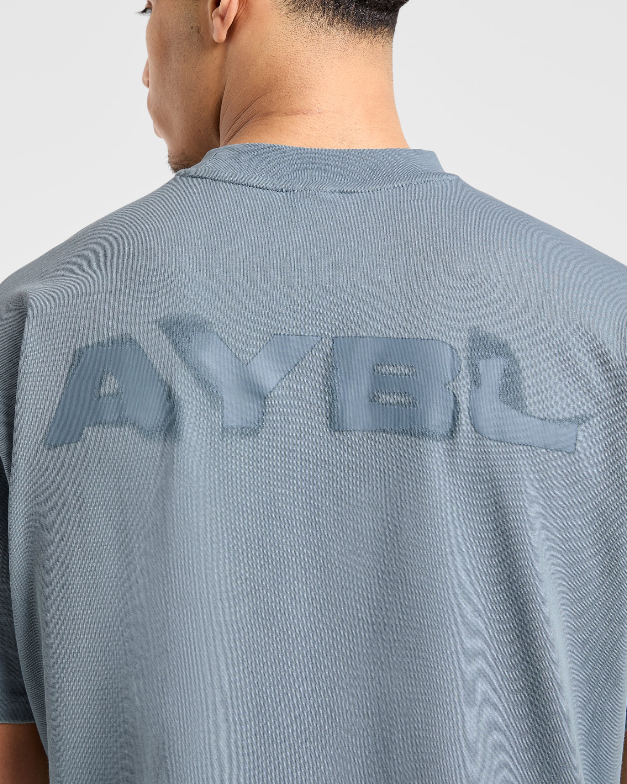 Blur Oversized T Shirt - Steel Bleu - Image 5