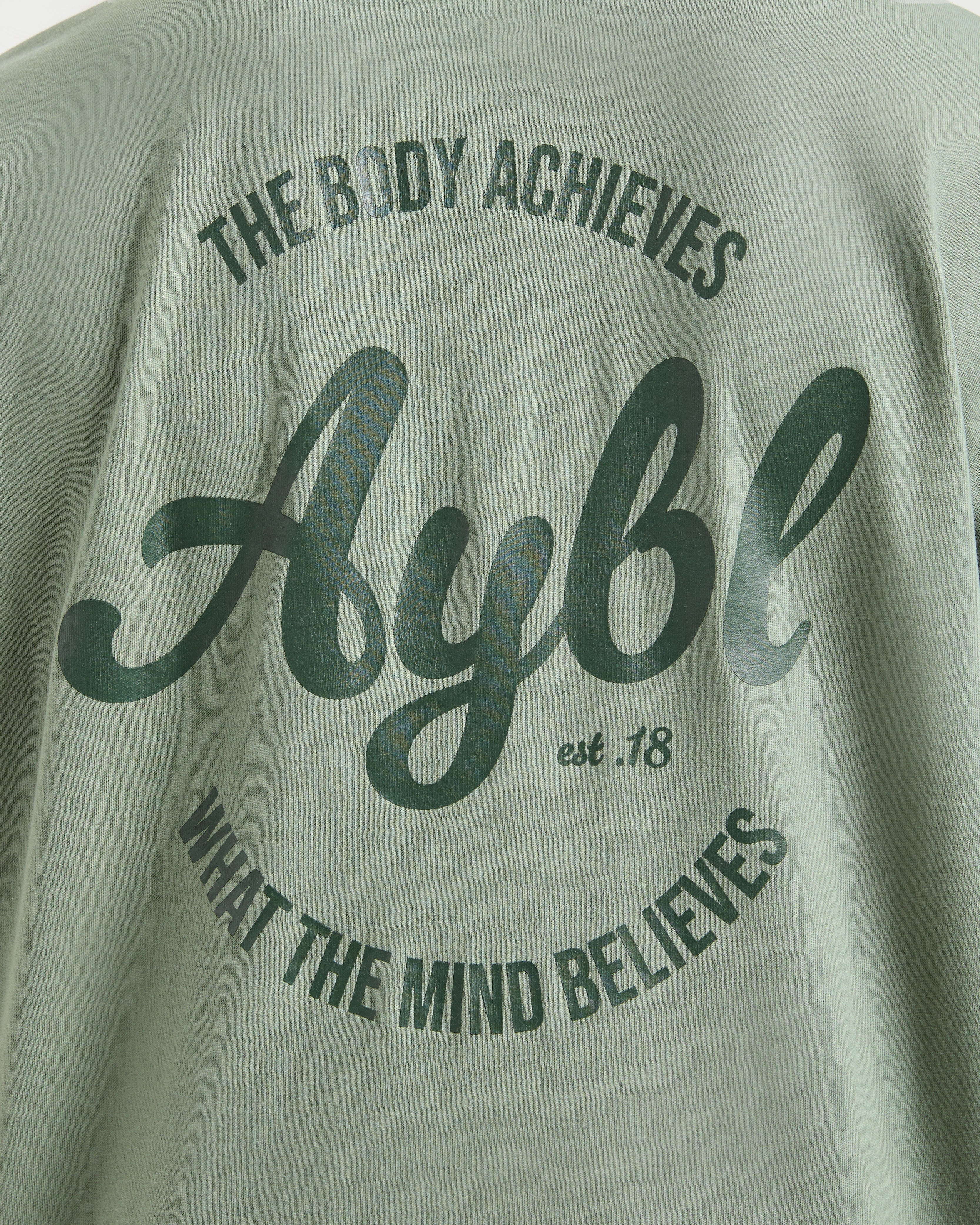 Body Achieve Mind Believe Oversized T Shirt - Vert - Image 5