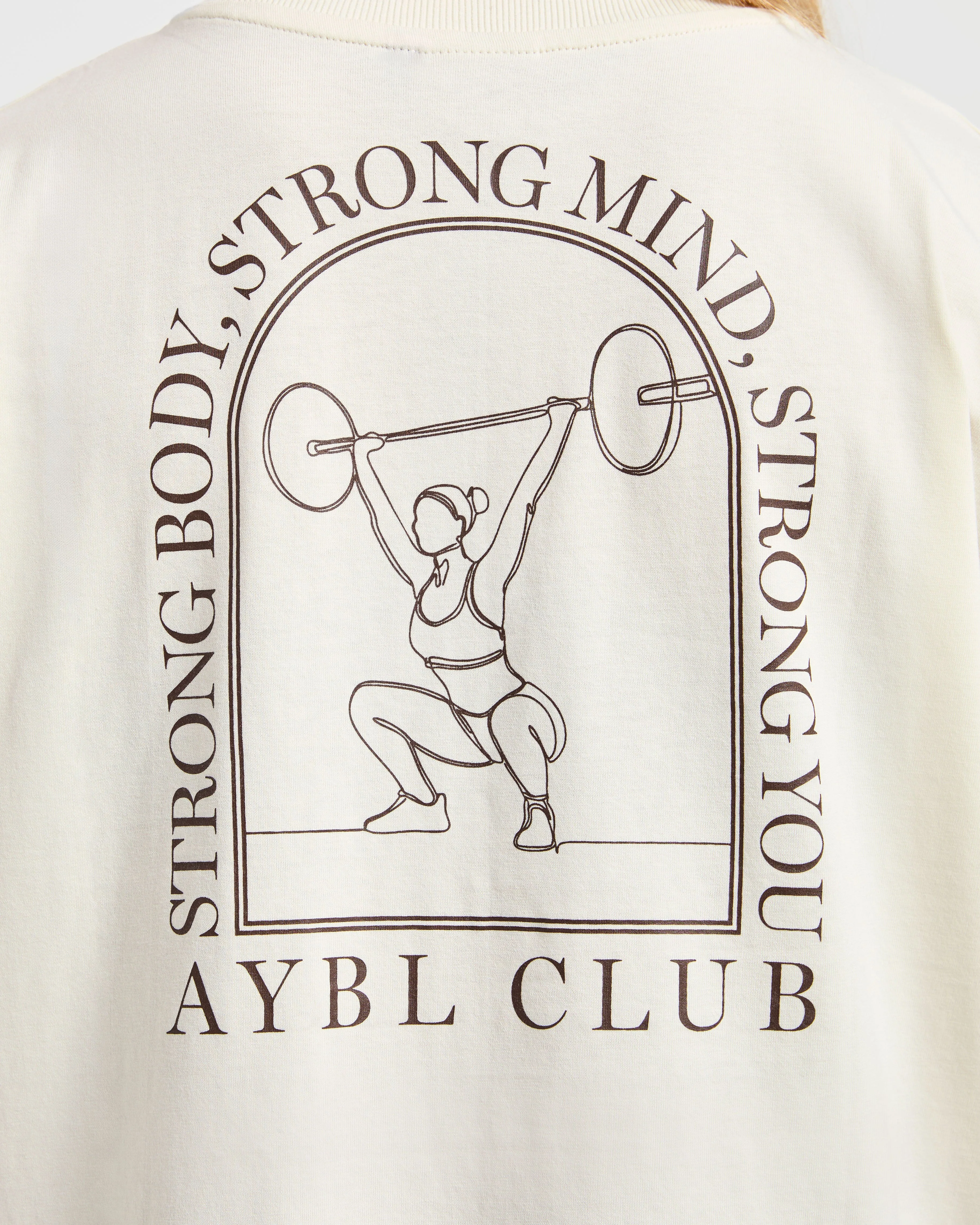 Body, Mind, You Oversized T Shirt - Beige/Brown - Image 6