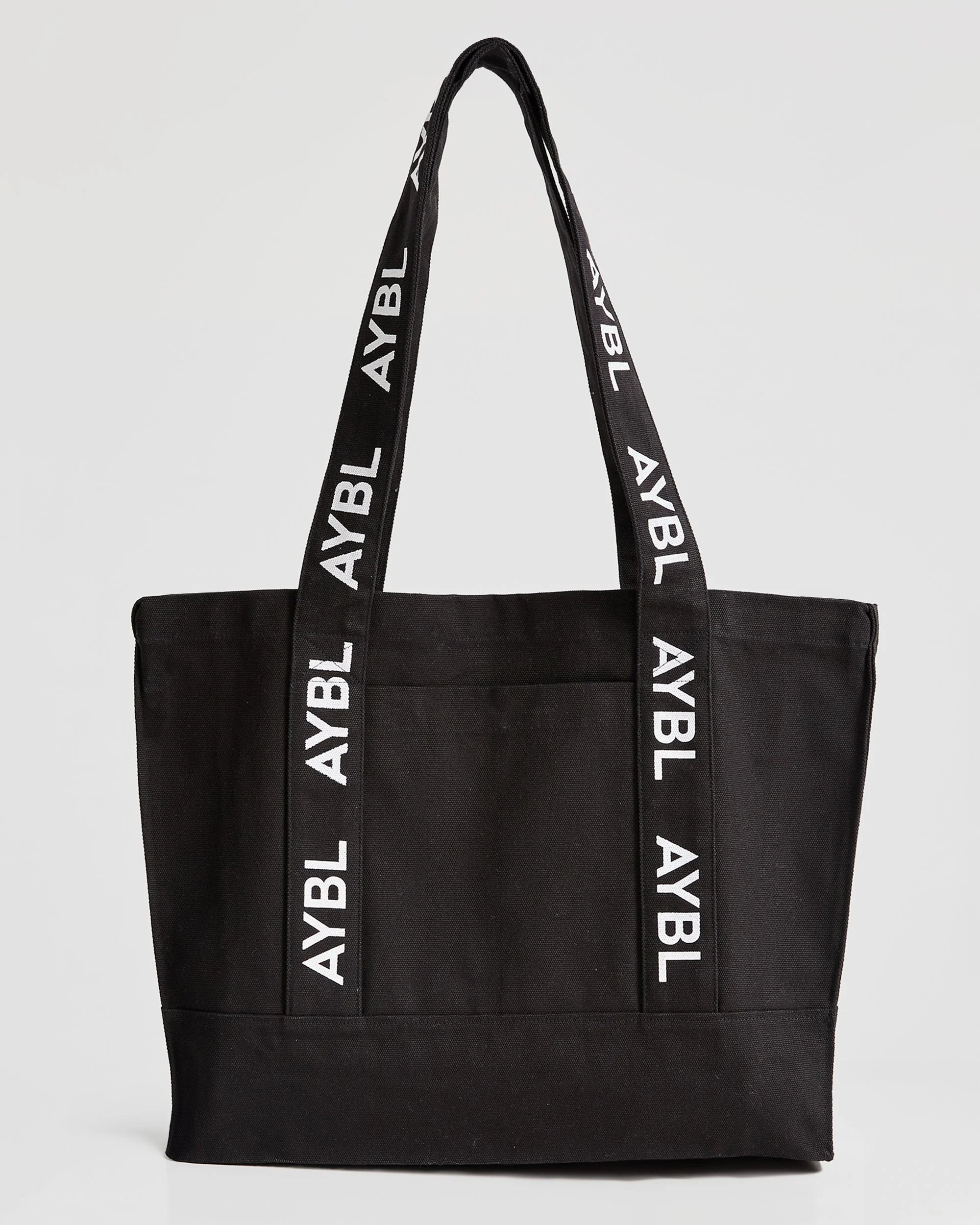 Branded Strap Tote Bag - Black - Image 6