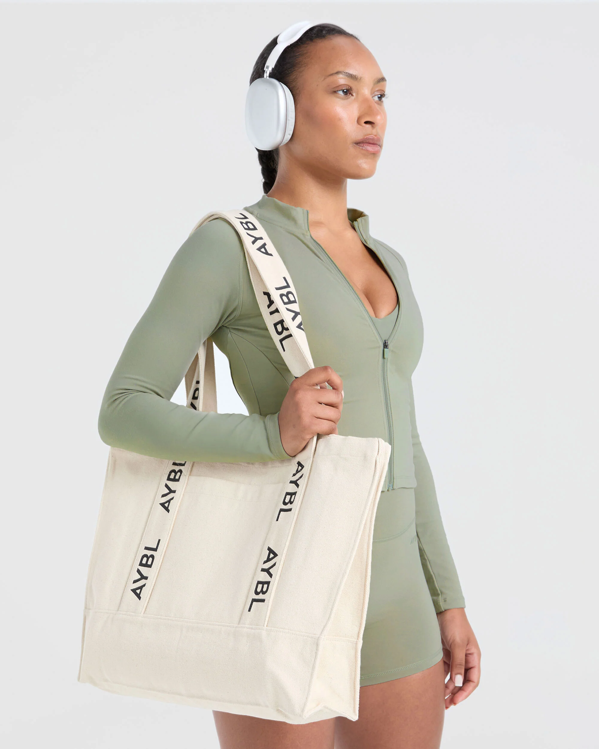 Branded Strap Tote Bag - Canvas - Image 2