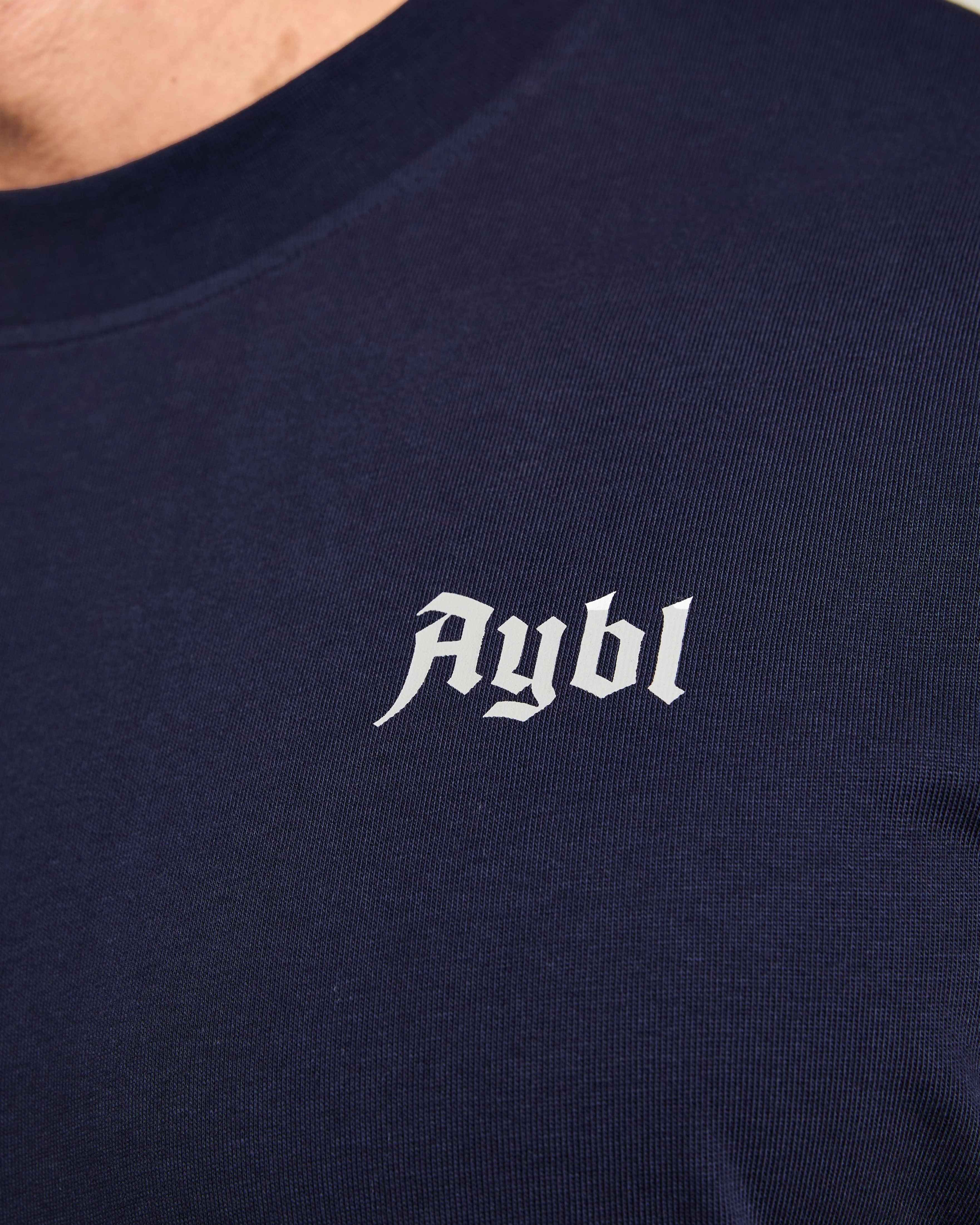 Built for Lifters Oversized T Shirt - Navy - Image 5