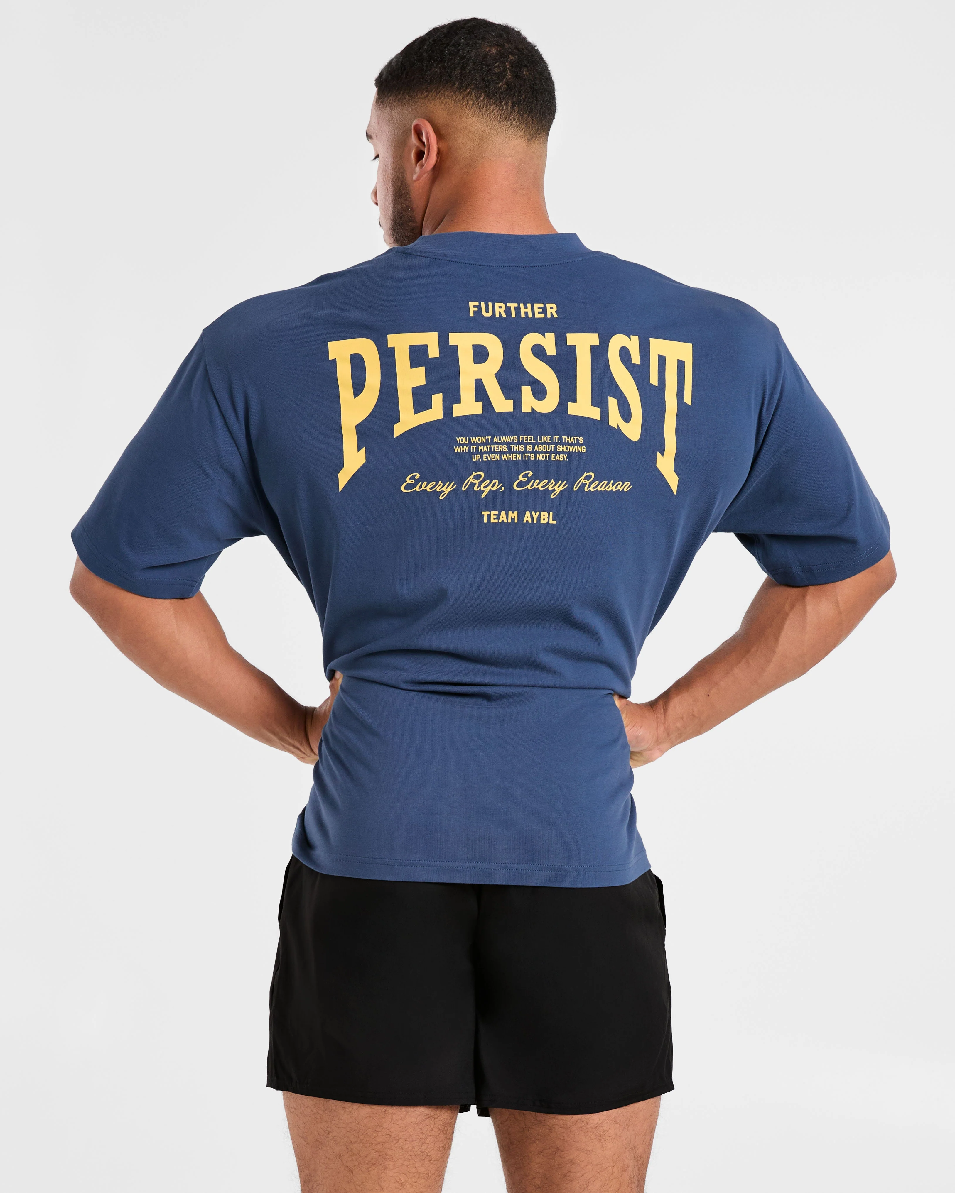 Cam Kissel x Persist Oversized T Shirt - Vintage Navy - Image 8