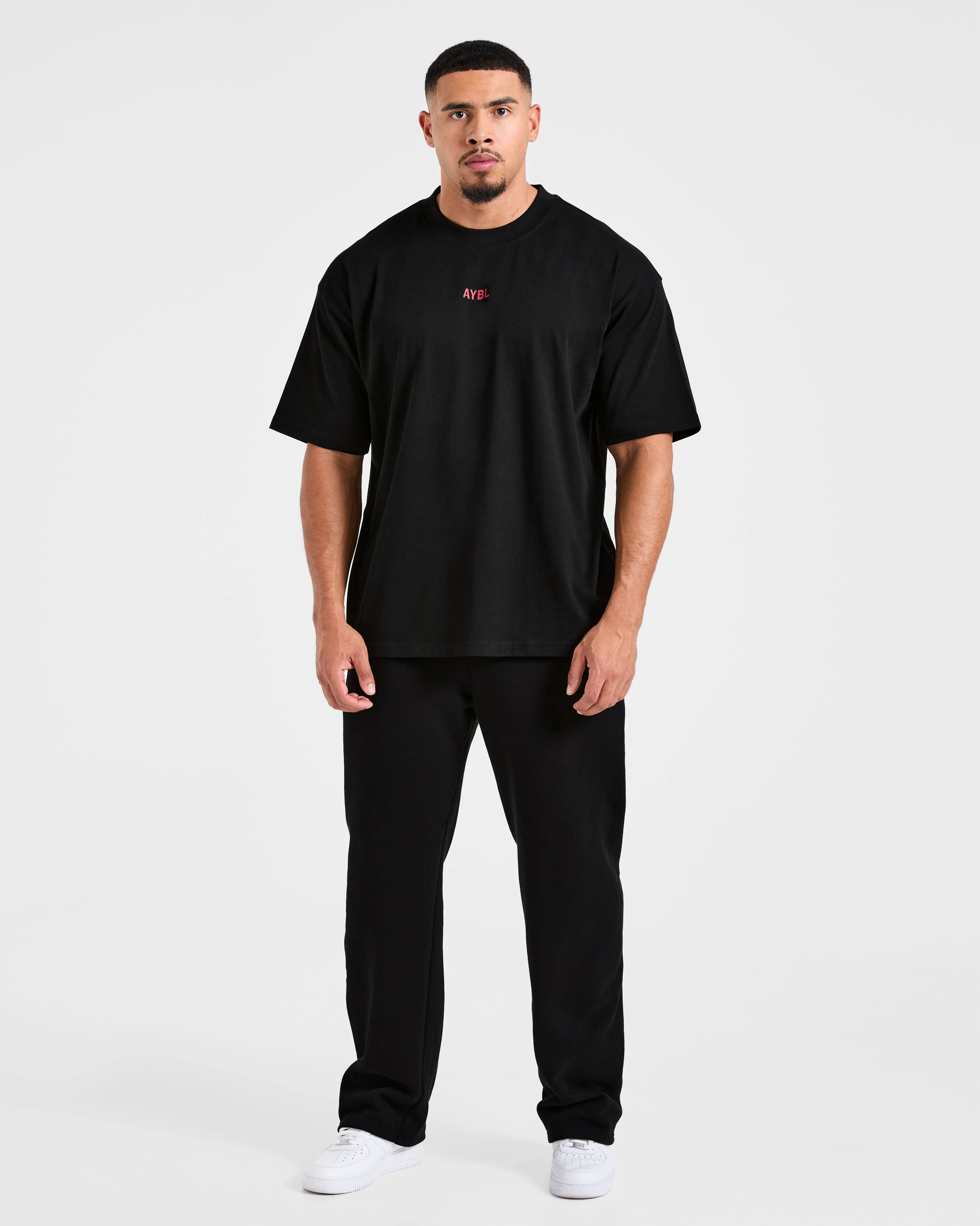 Cam Kissel x Strength Starts Here Oversized T Shirt  - Noir/Rouge - Image 3