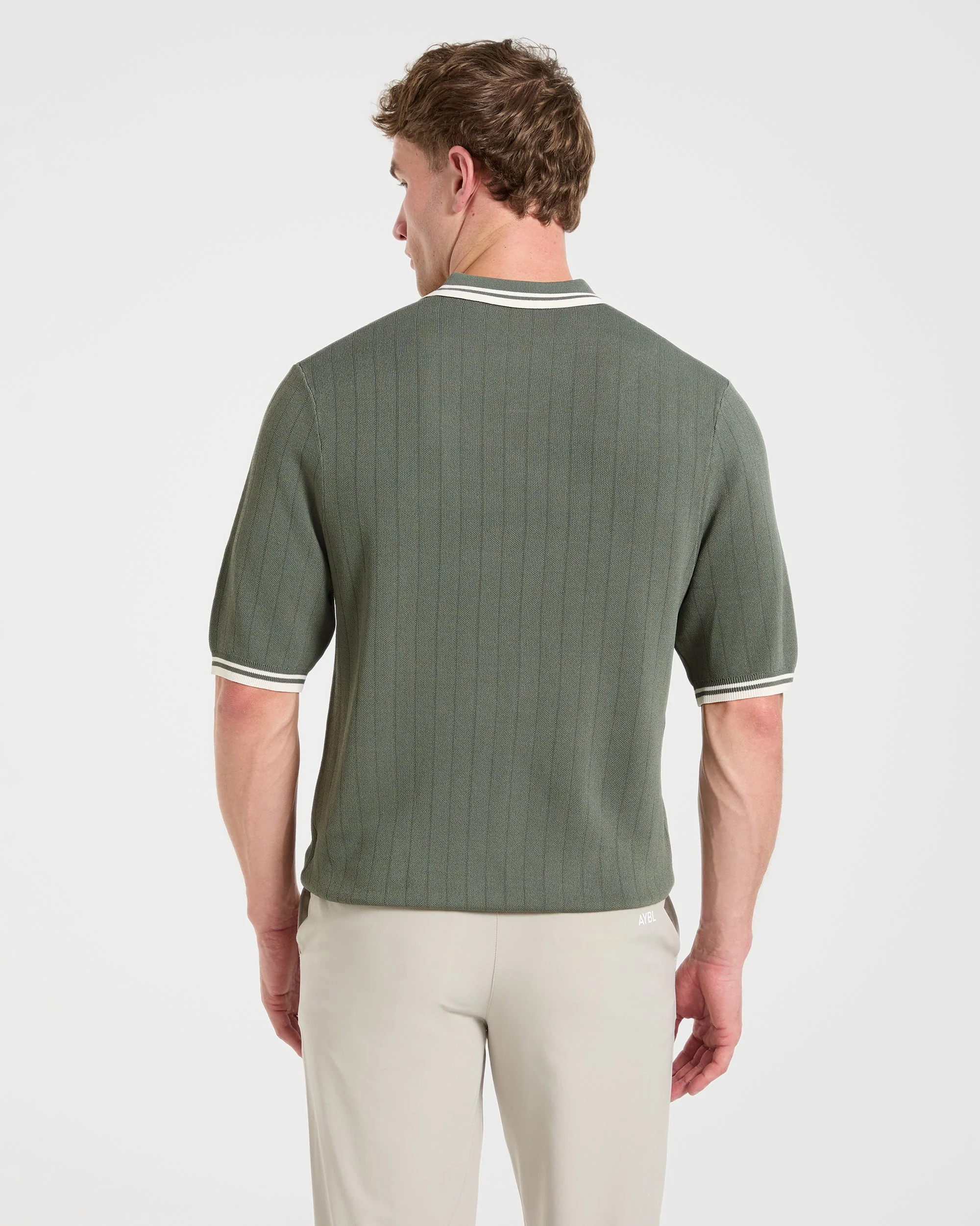 Classic Knitted Polo - Hillside Vert - Image 2
