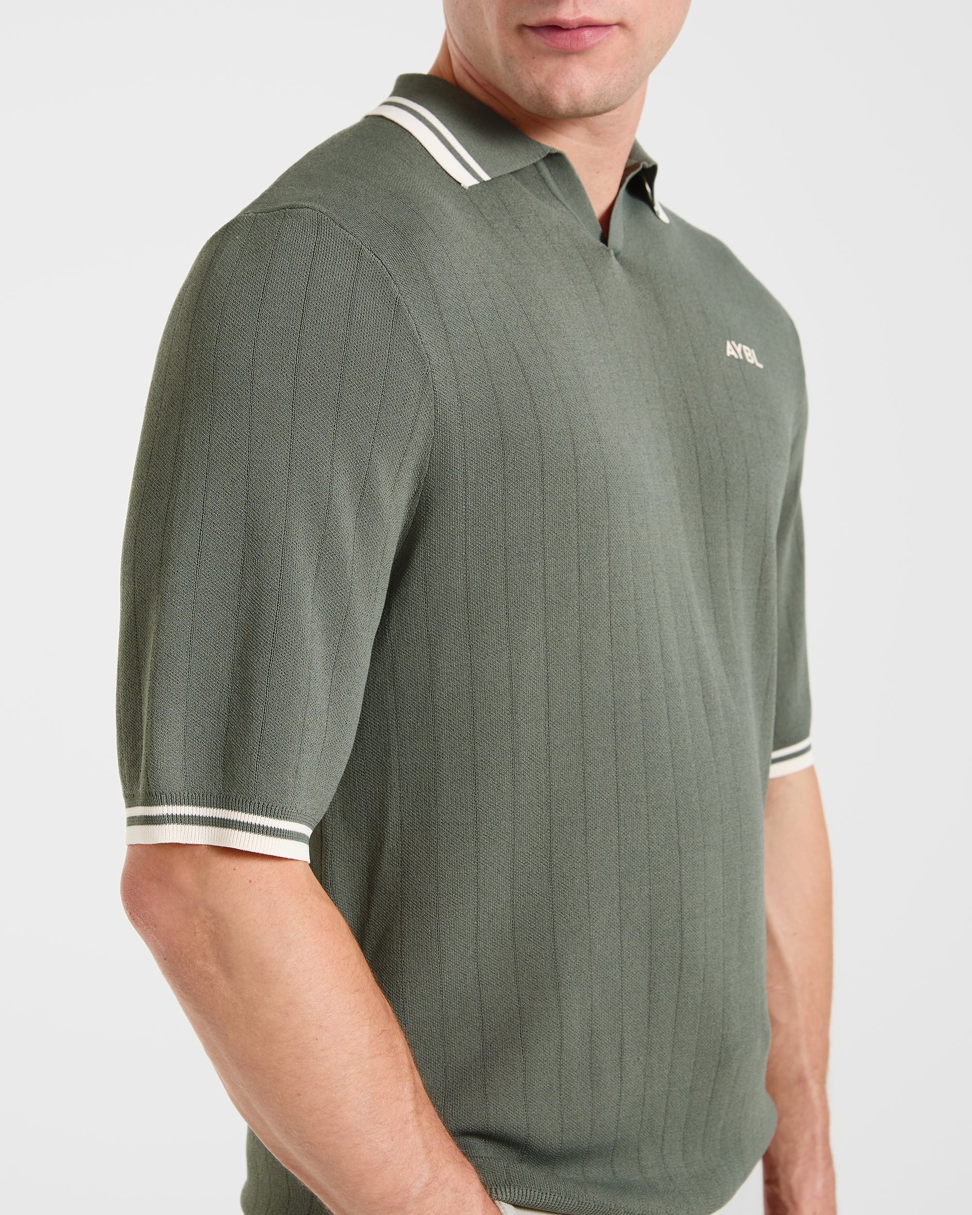 Classic Knitted Polo - Hillside Vert - Image 6