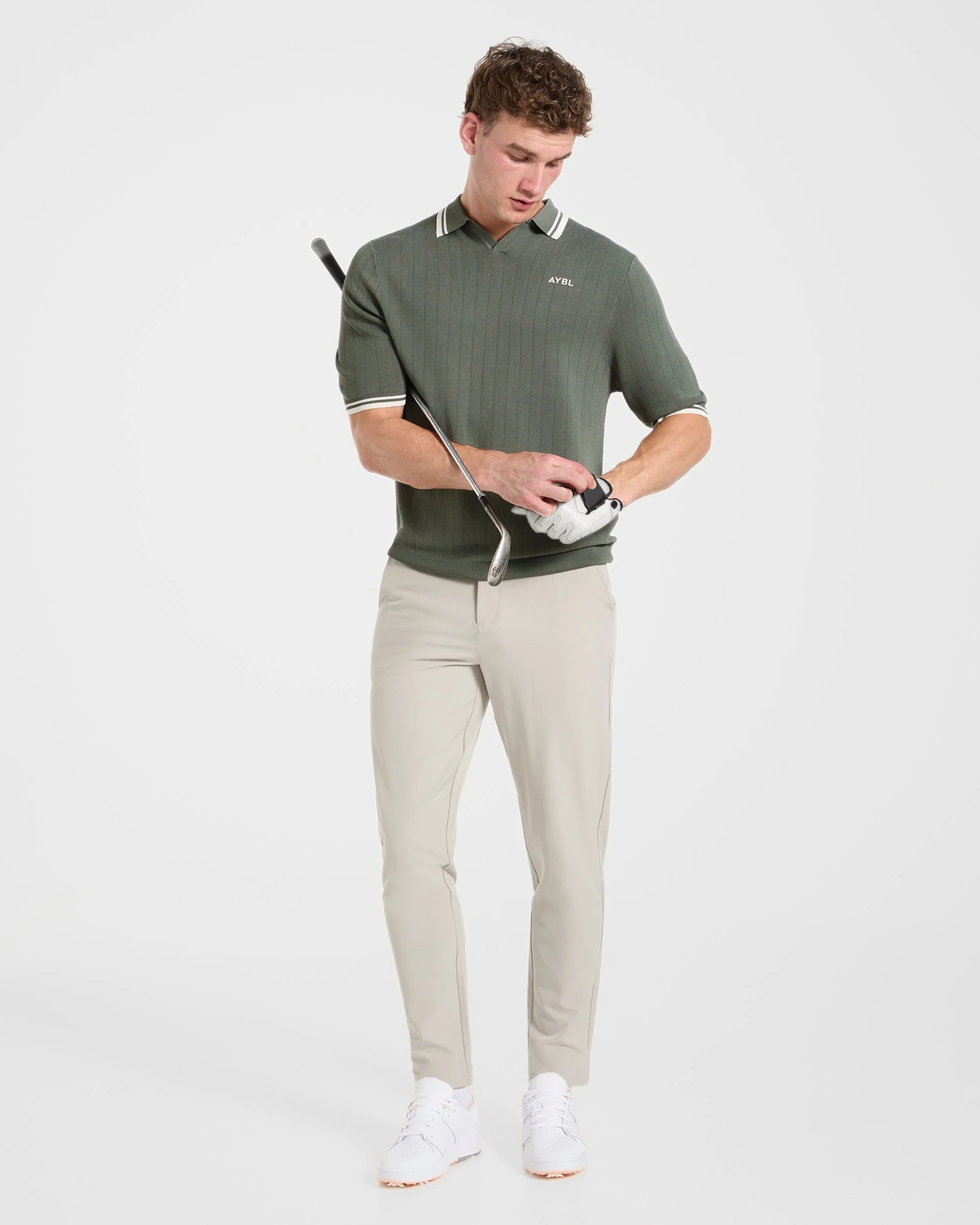 Classic Knitted Polo - Hillside Vert - Image 7