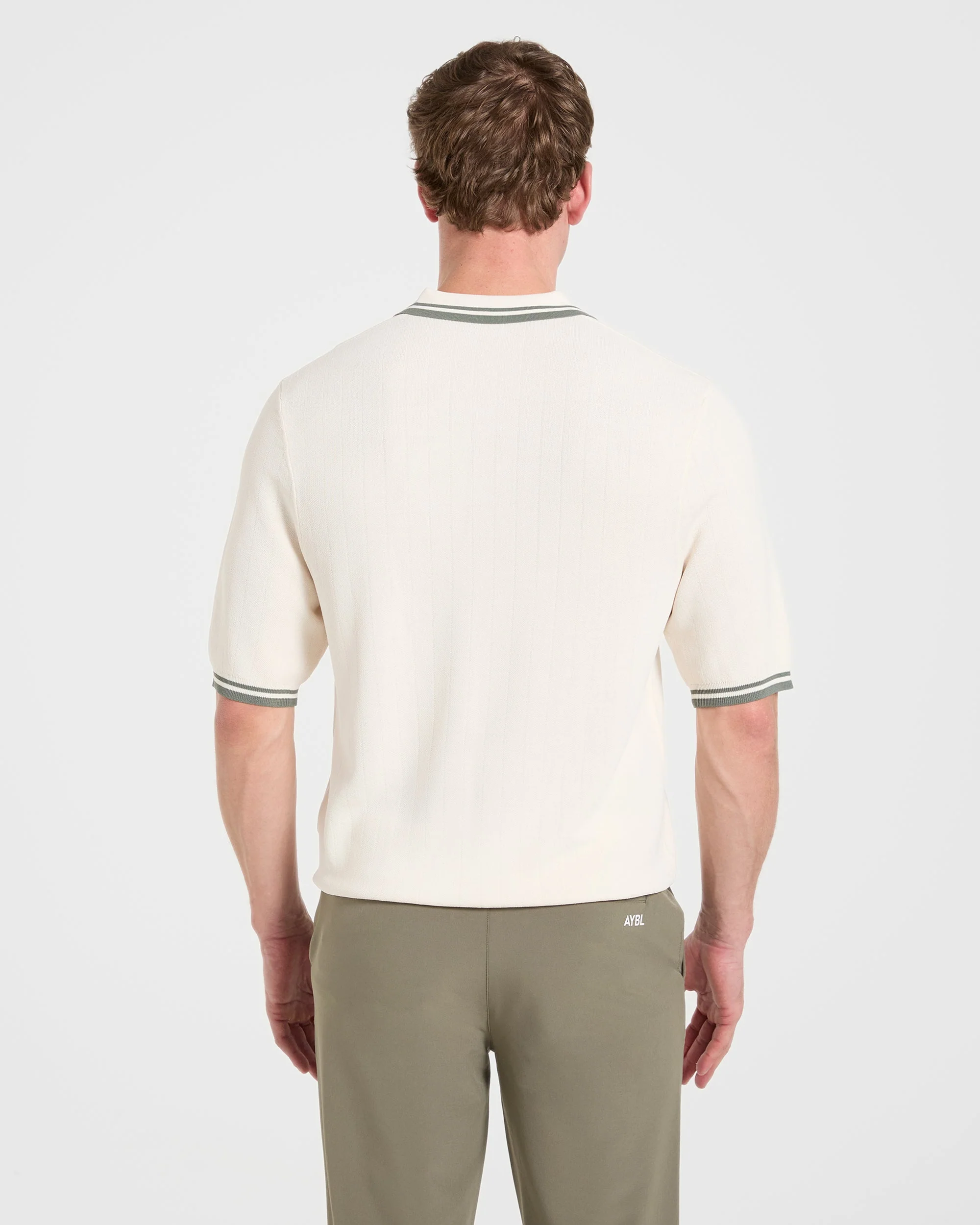 Classic Knitted Polo - Off White - Image 2