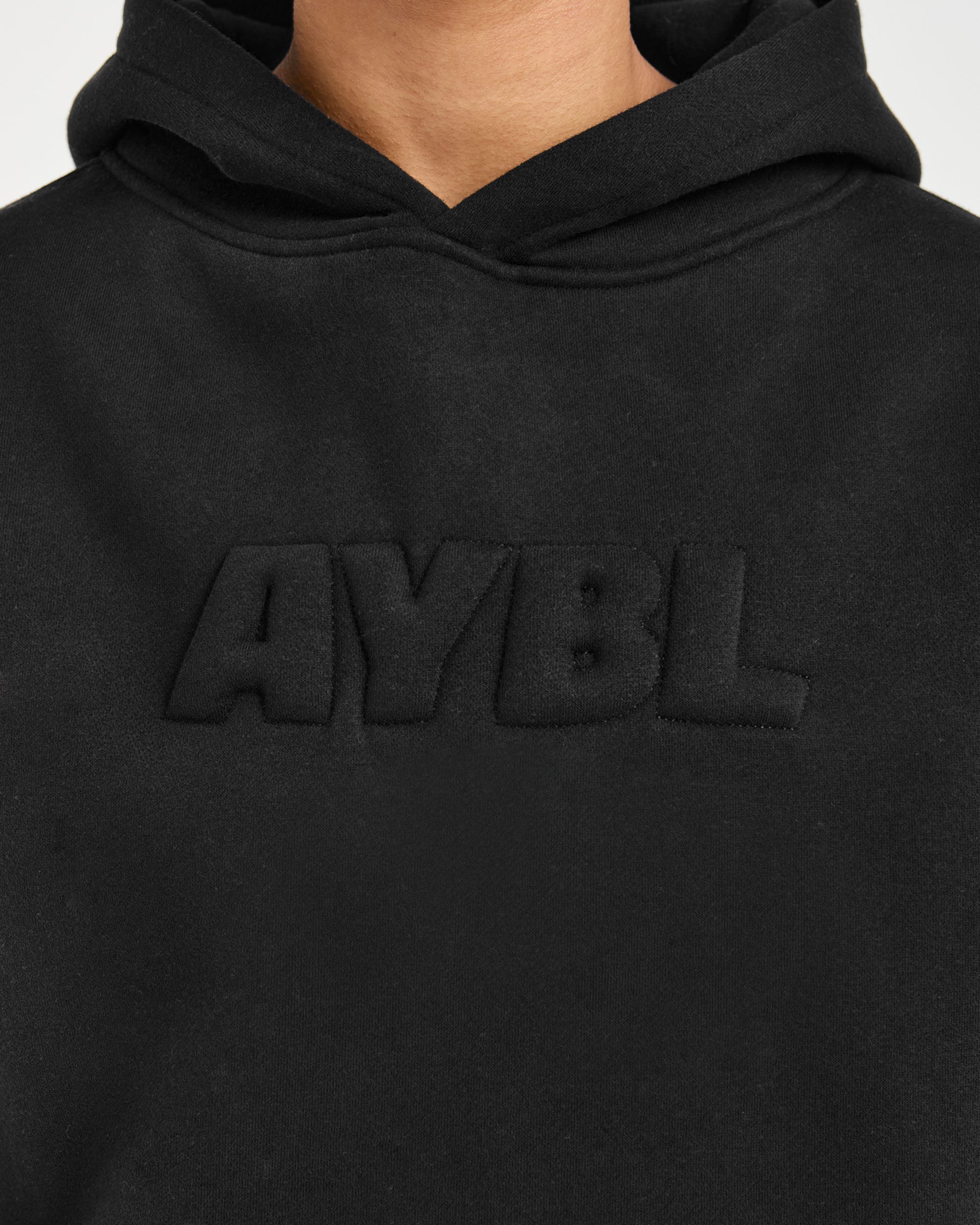 Classic Plush Oversized Hoodie - Noir - Image 5