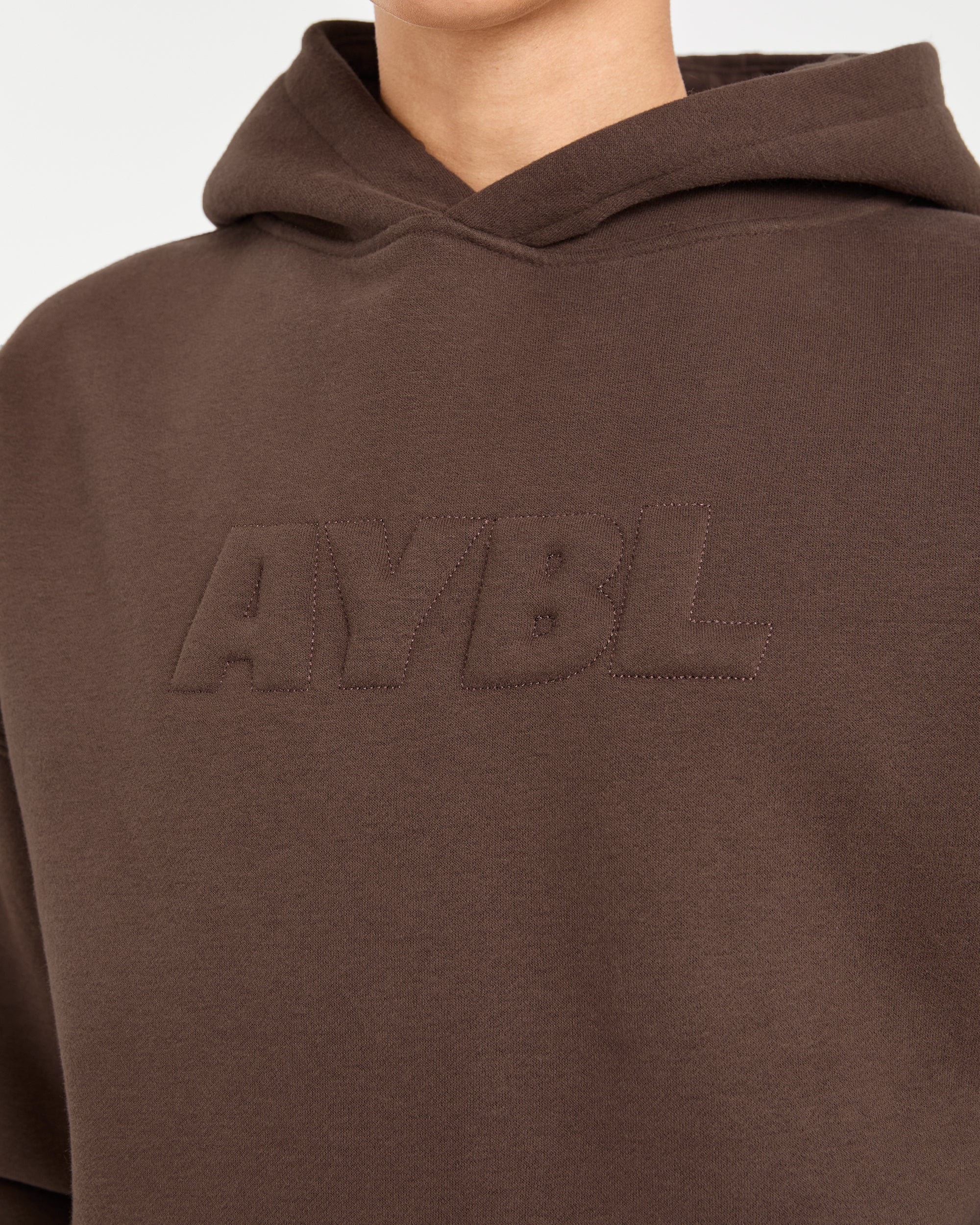 Classic Plush Oversized Hoodie - Marron - Image 5