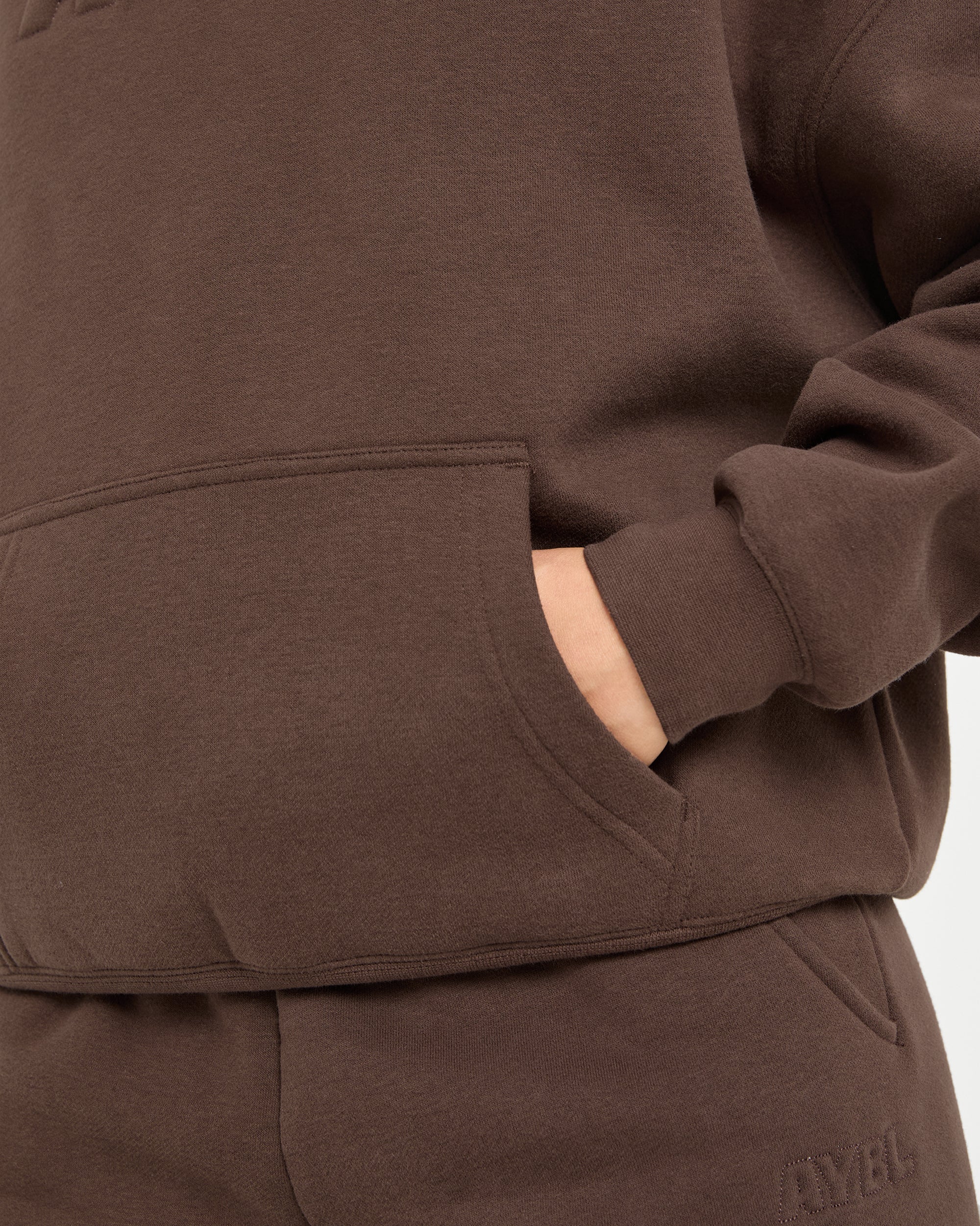 Classic Plush Oversized Hoodie - Marron - Image 6