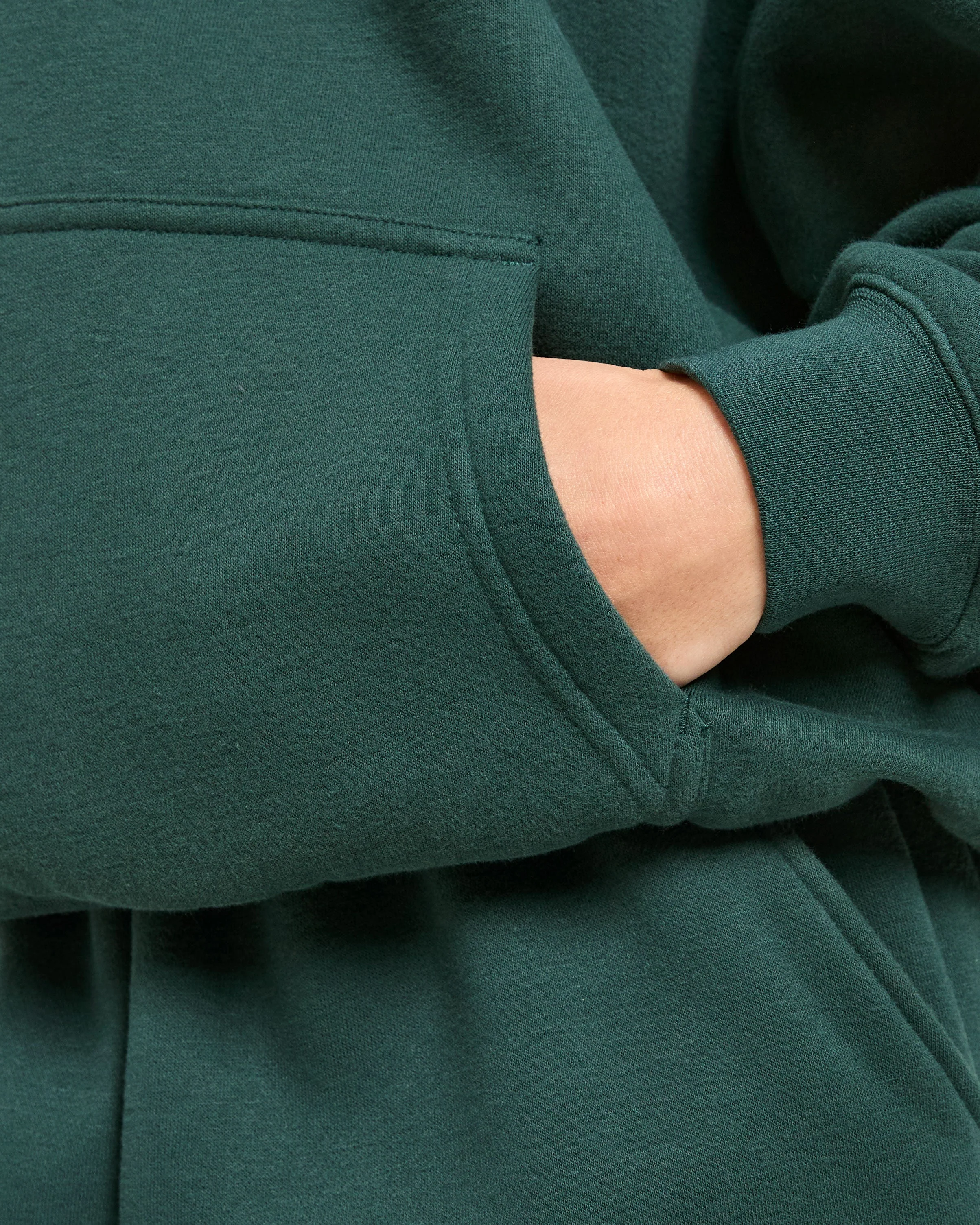 Classic Plush Oversized Hoodie - Pine Vert - Image 6