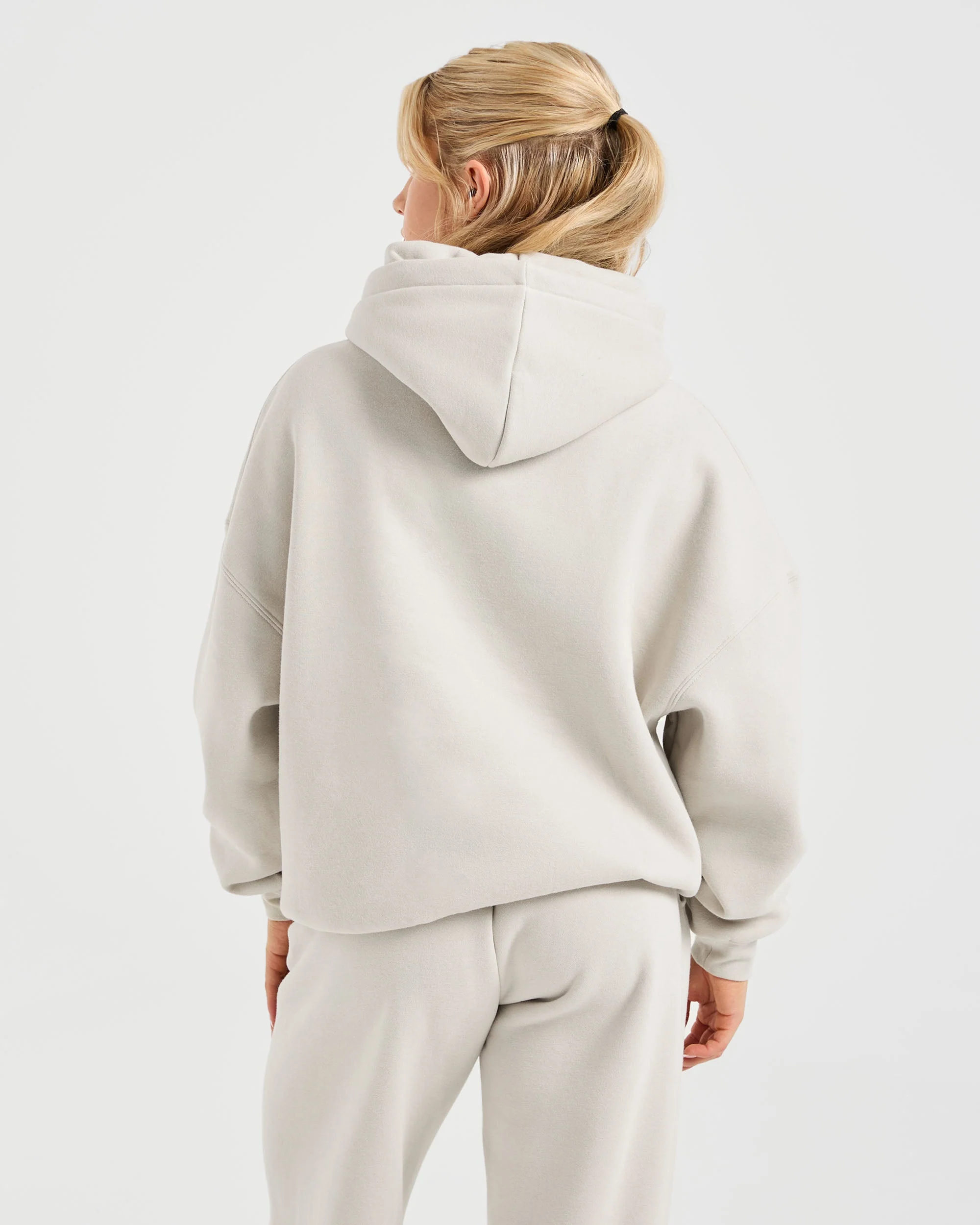 Classic Plush Oversized Hoodie - Sand - Image 2