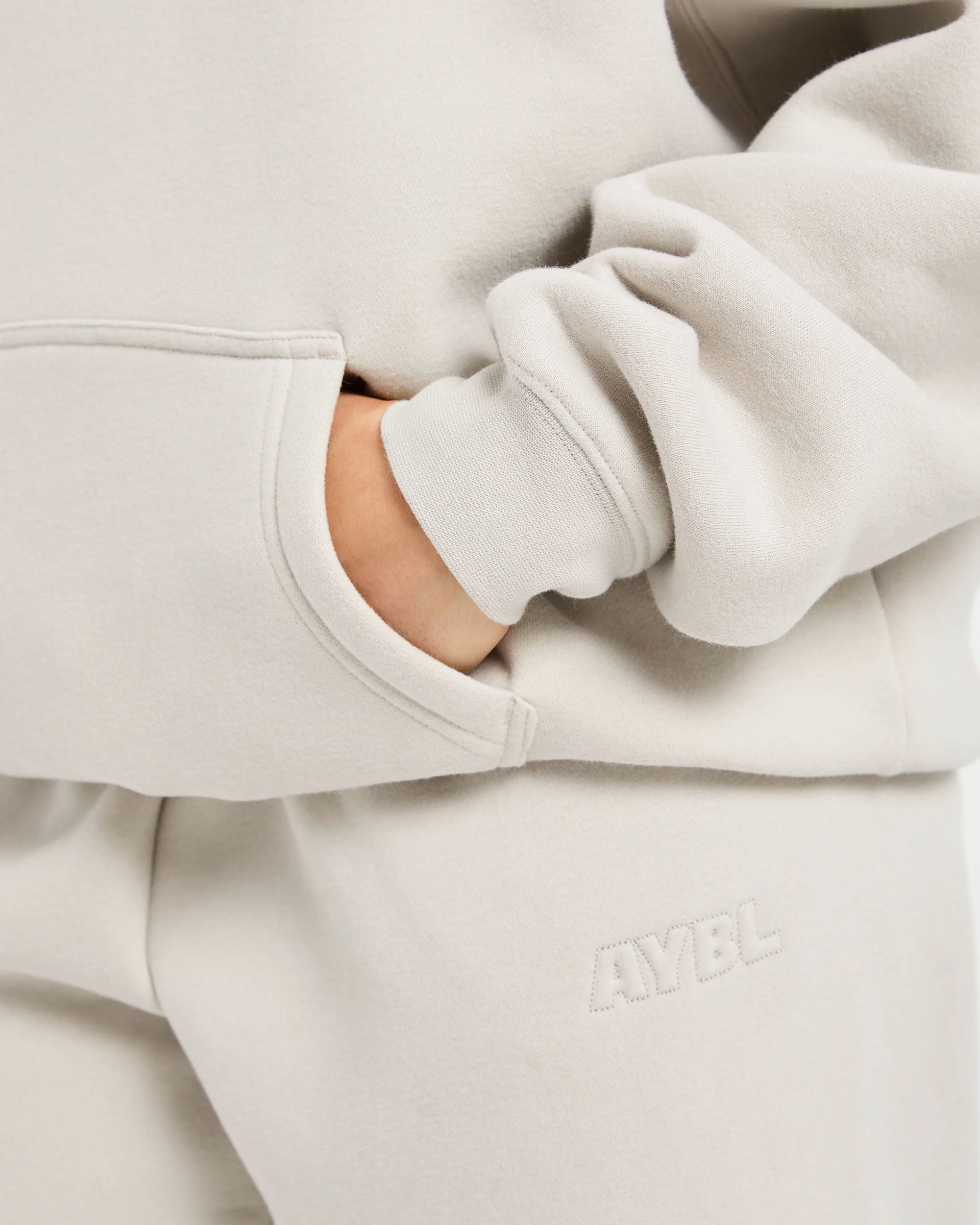 Classic Plush Oversized Hoodie - Sand - Image 6