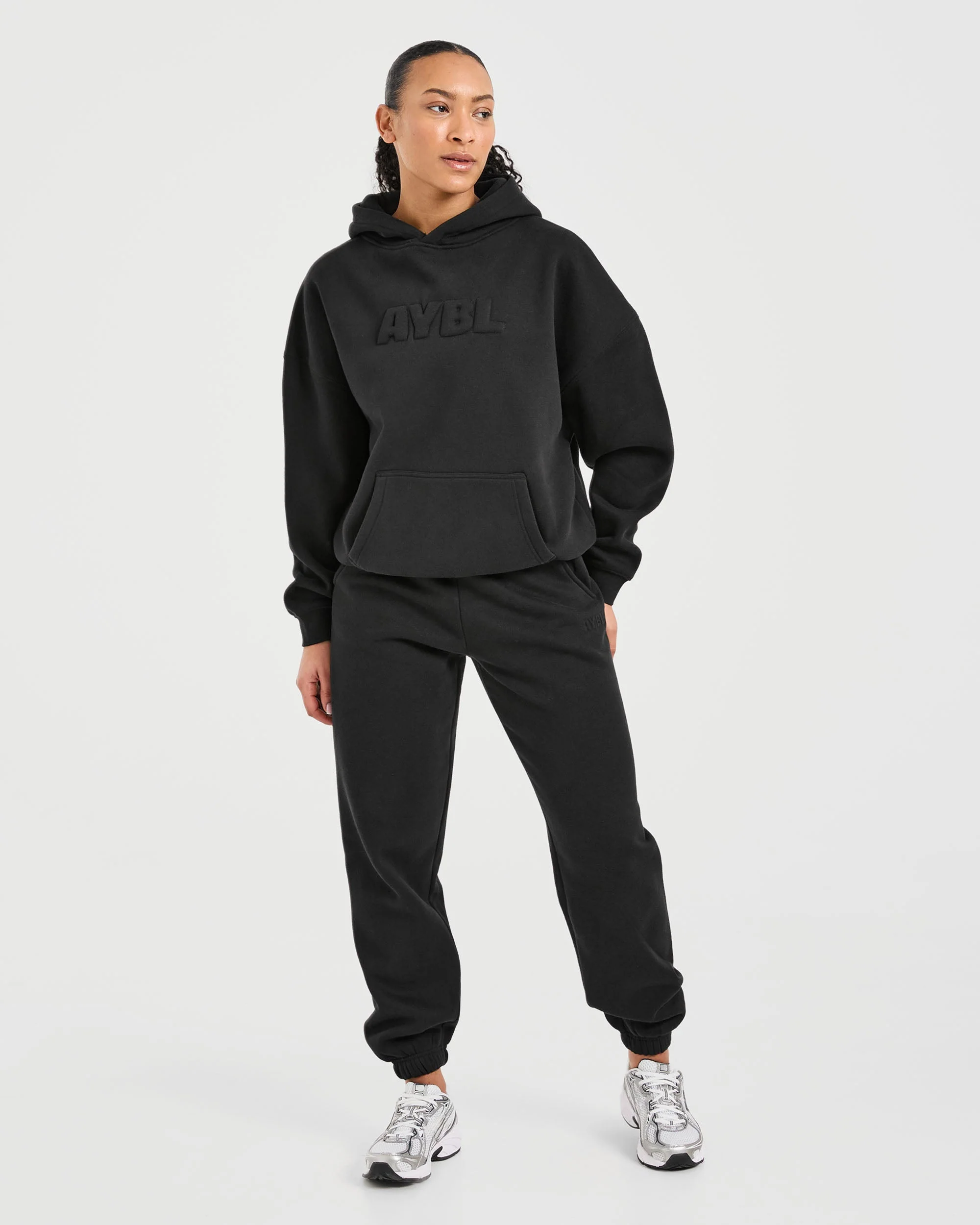Classic Plush Oversized Joggers - Noir - Image 3