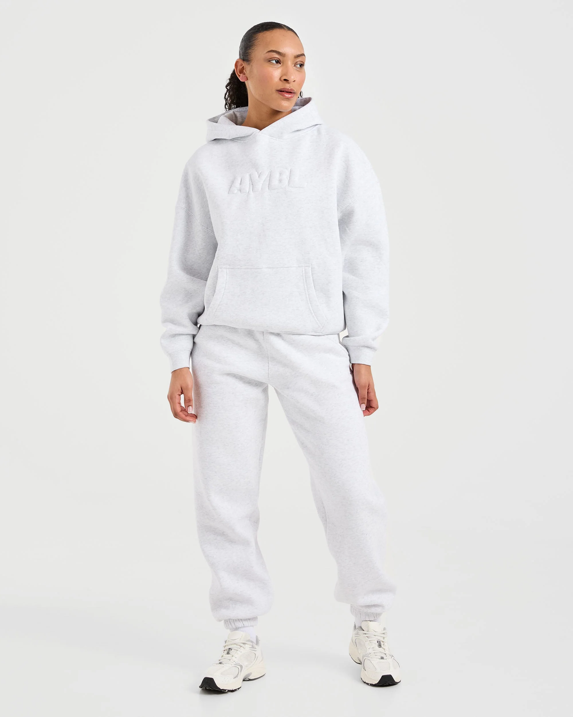 Classic Plush Oversized Joggers - Heather Gris - Image 3