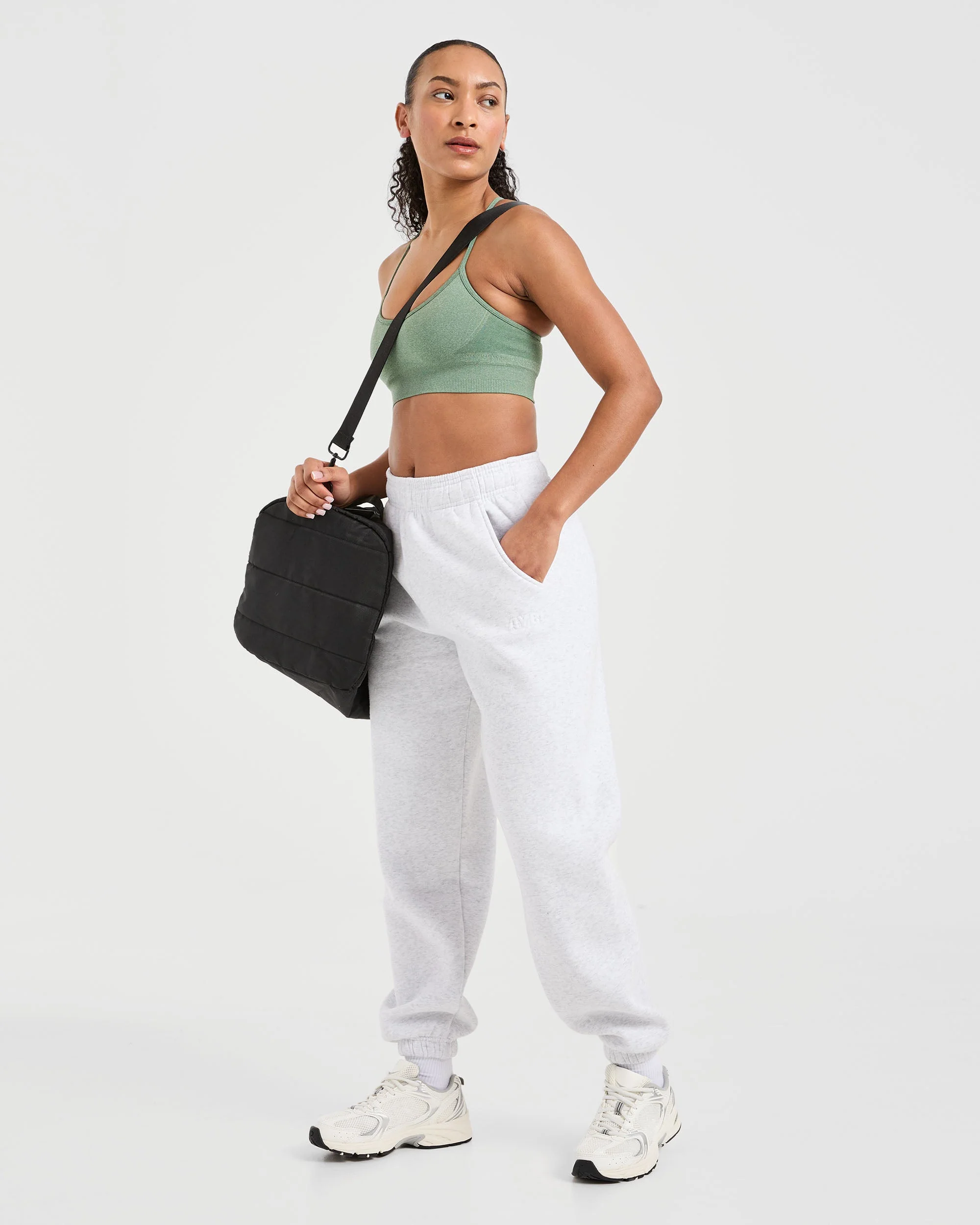 Classic Plush Oversized Joggers - Heather Gris - Image 7