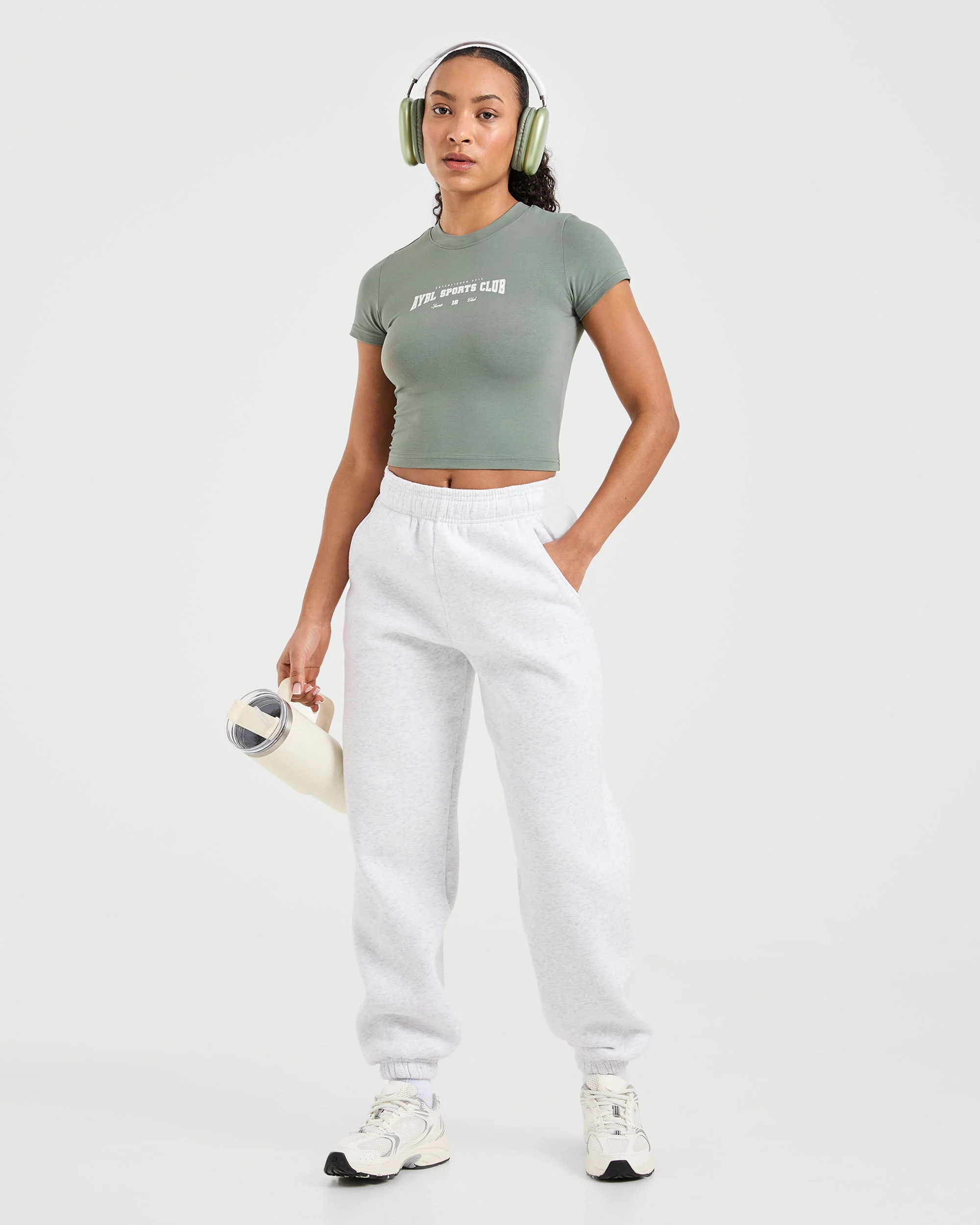 Classic Plush Oversized Joggers - Heather Gris - Image 8