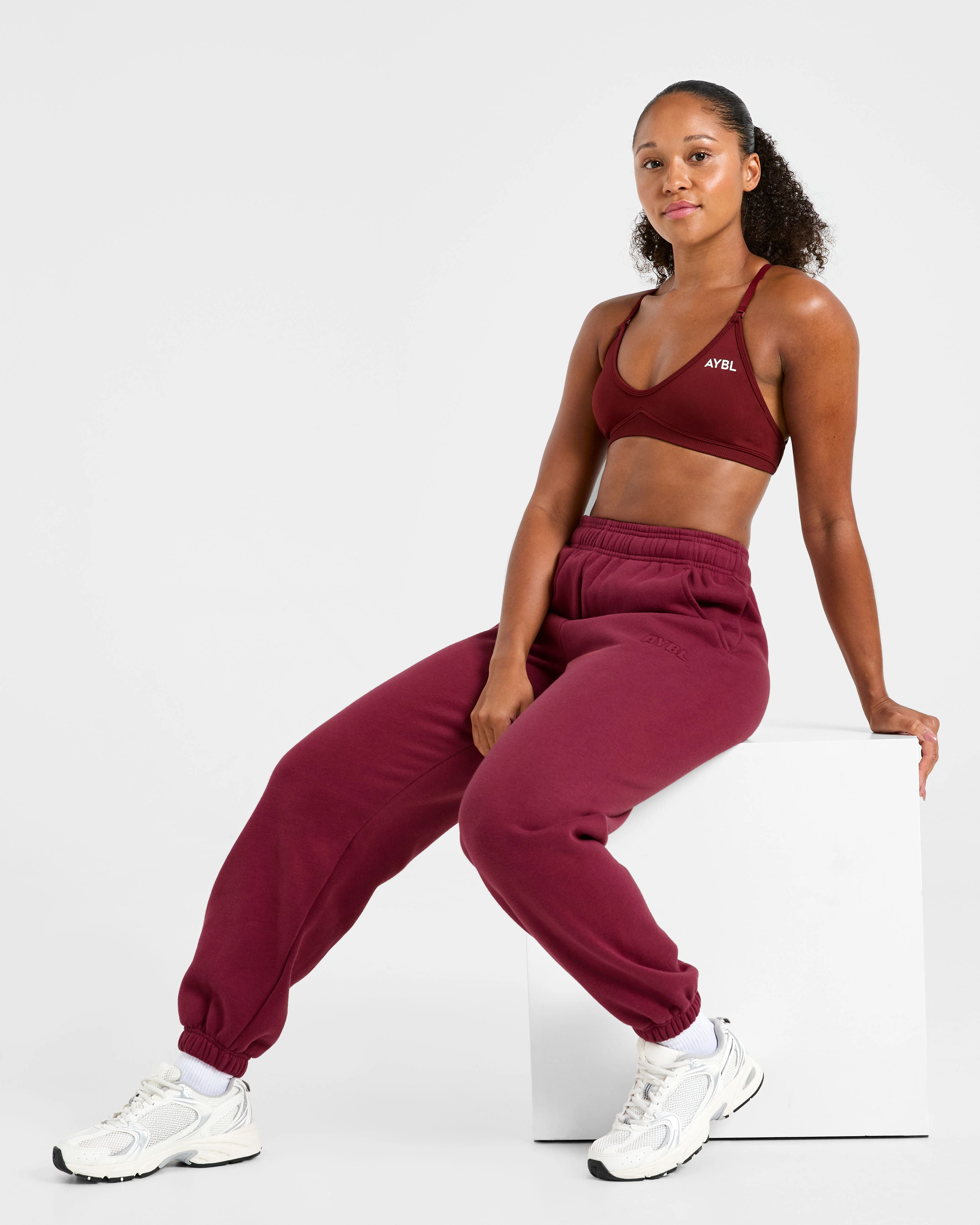 Classic Plush Oversized Joggers - Muted Raspberry - Image 8