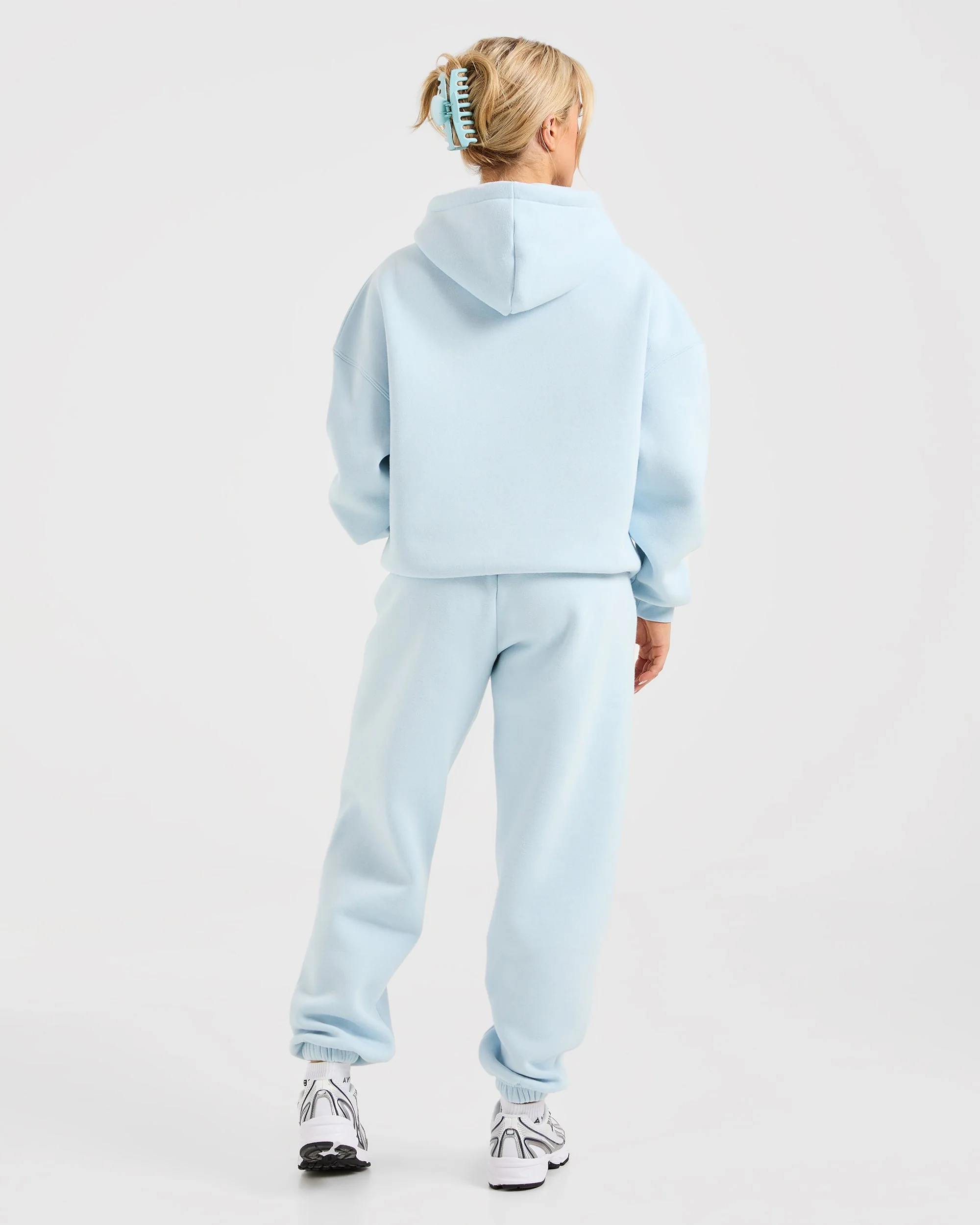 Classic Plush Oversized Joggers - Pastel Bleu - Image 4